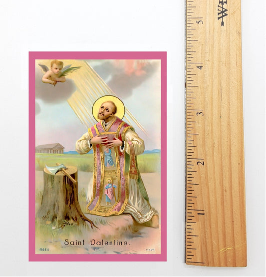 St Valentine Holy Card – pack of 10/100/1000 – Restored Vintage Holy Card