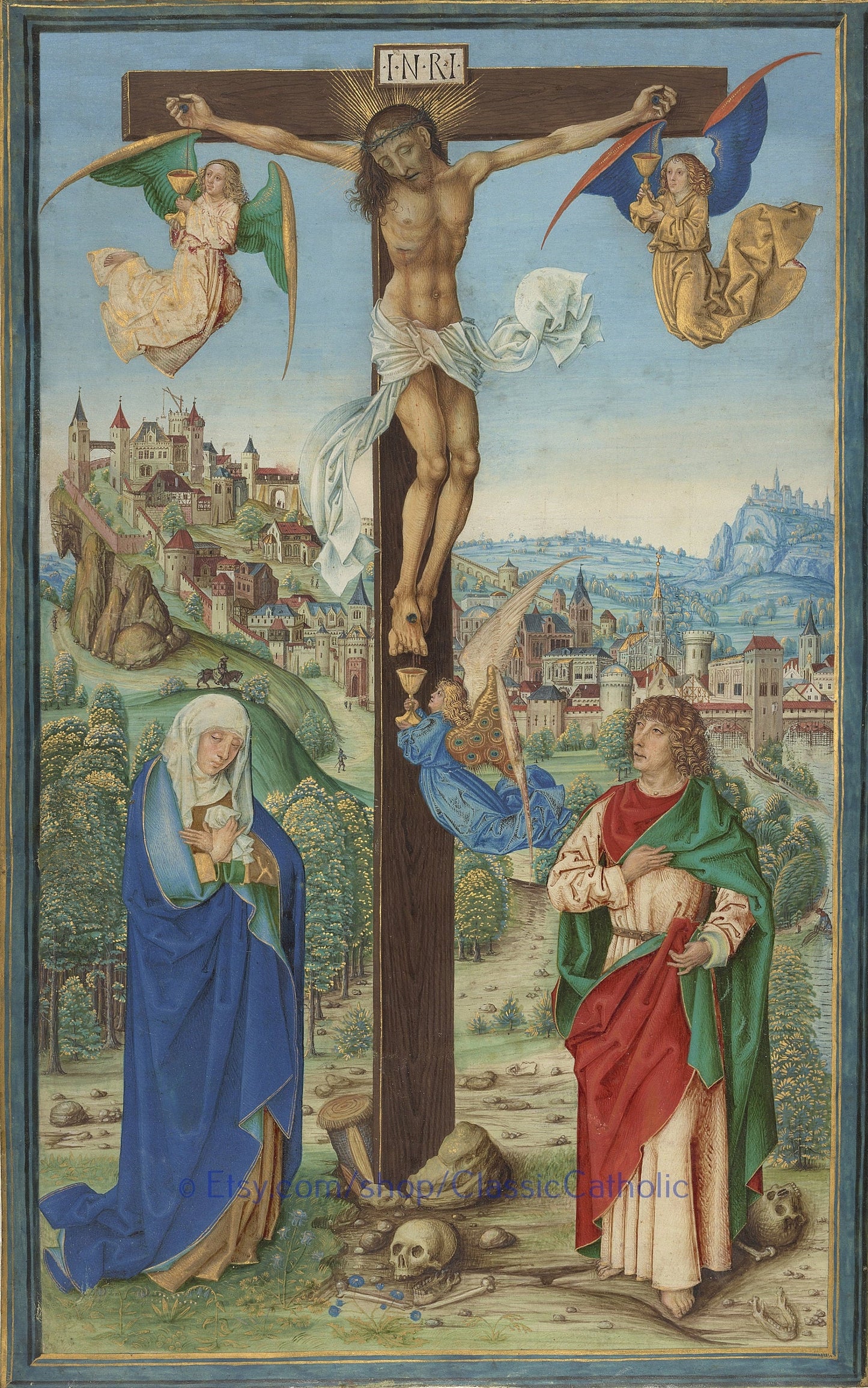 The Crucifixion – Sacrament of the Altar – Medieval Catholic Art Print – Archival Quality – Hi Res