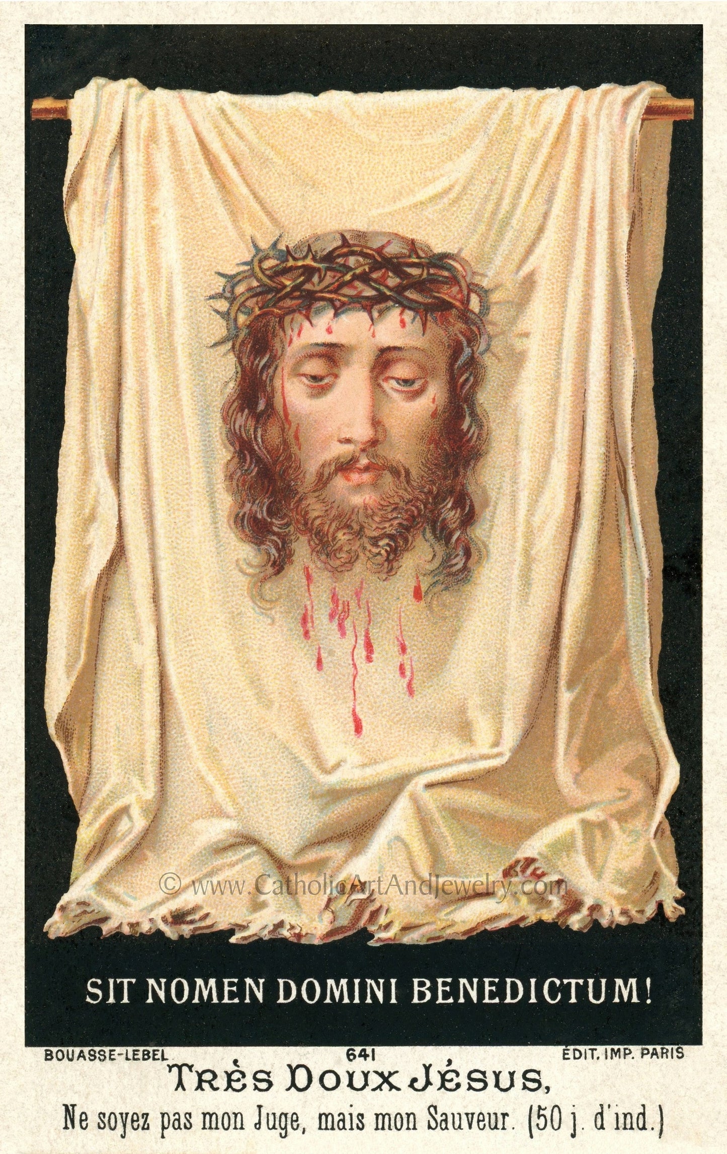 The Holy Face – Based on a Vintage Holy Card – 4 sizes – Catholic Art Print – Archival Quality