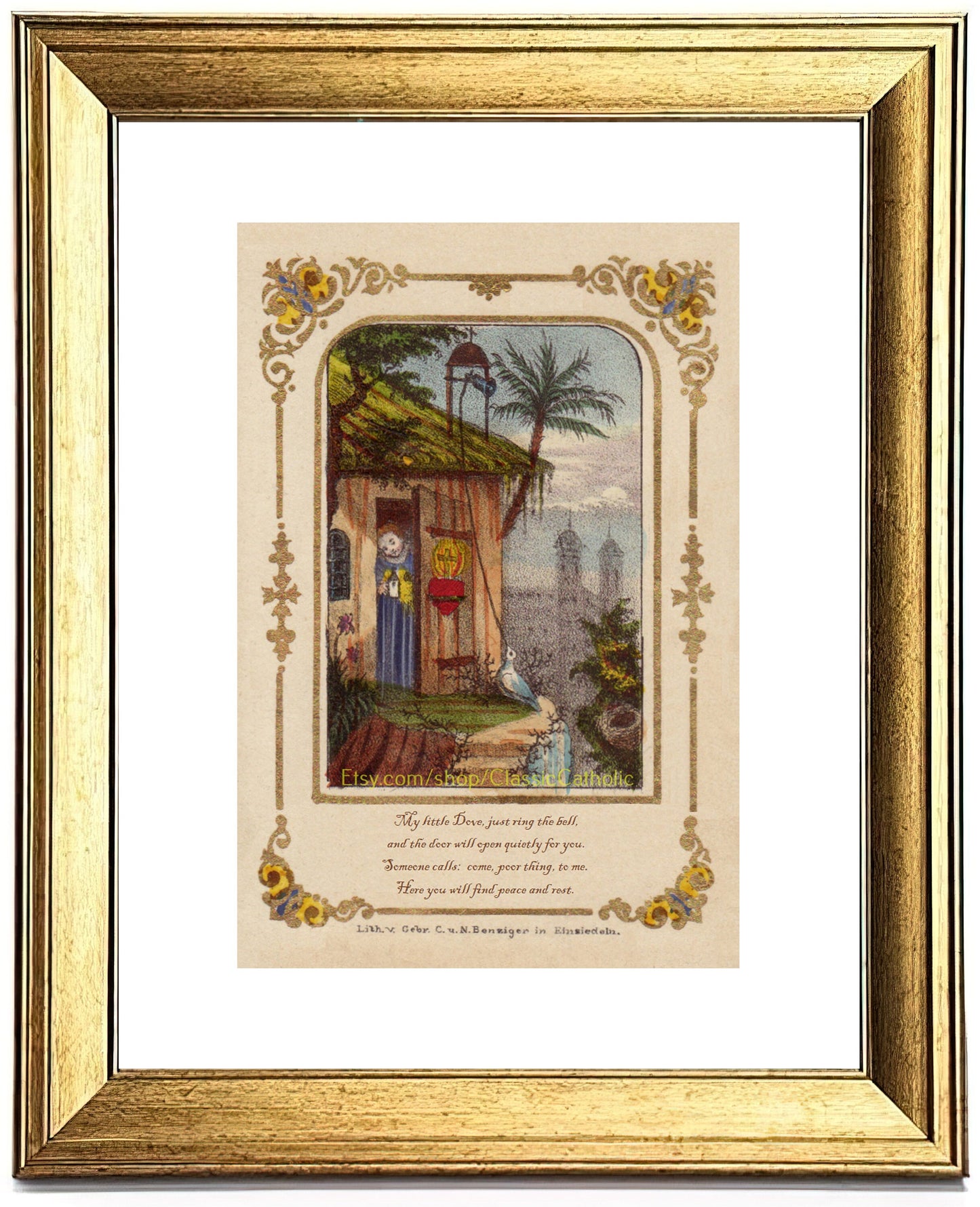 Einsiedeln Shrine "My Little Dove" – based on a Vintage Holy Card – Catholic Art Print – Archival Quality