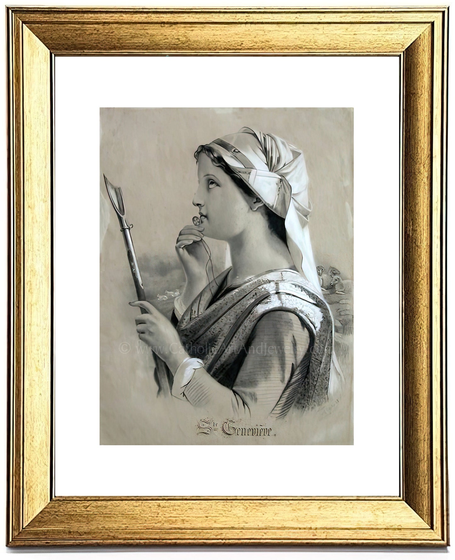 St. Genevieve by Céline Martin, sister of Therese of Lisieux – 3 sizes – Catholic Art Print