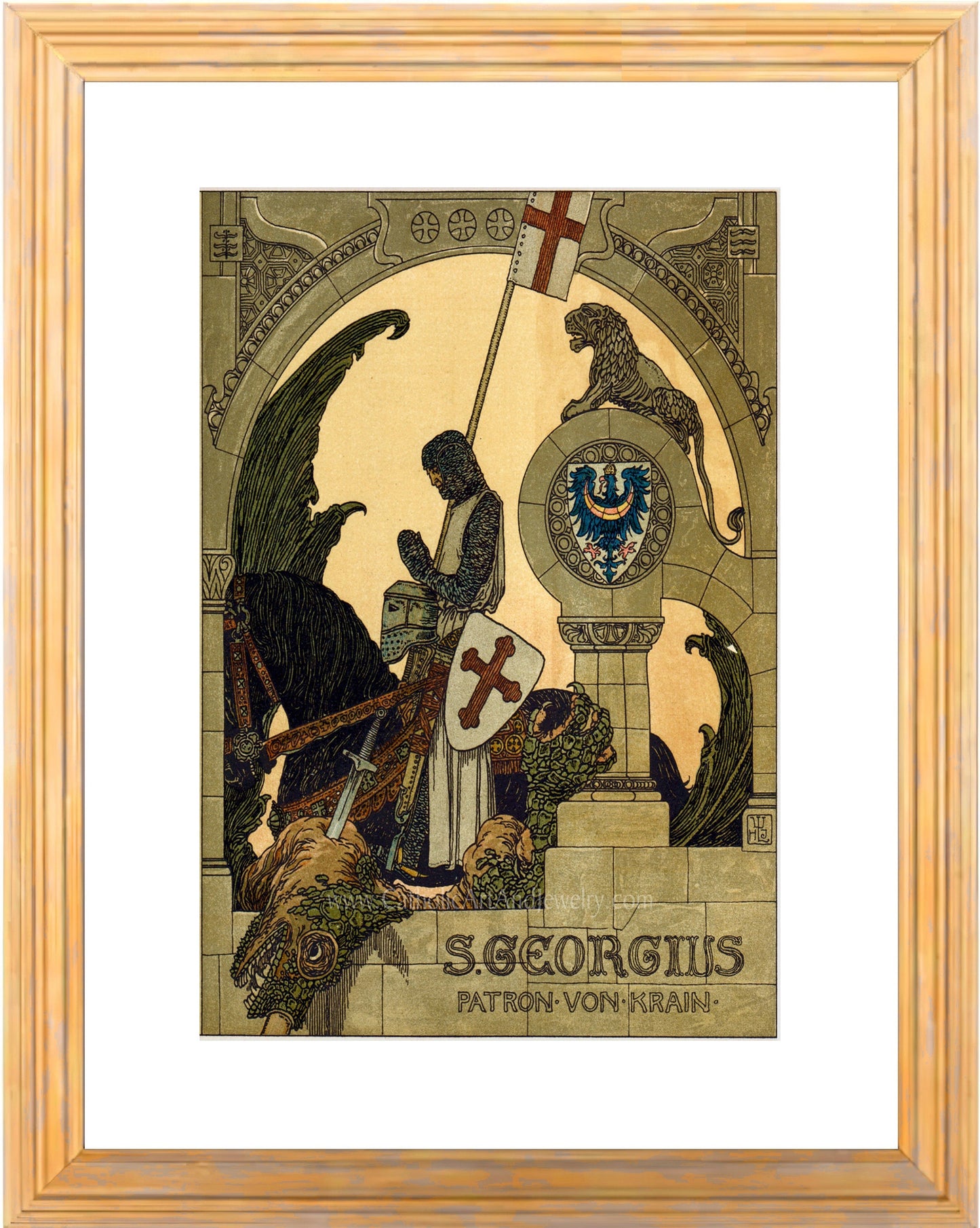 St. George – Heinrich Lefler – 3 Sizes – Catholic Art Print