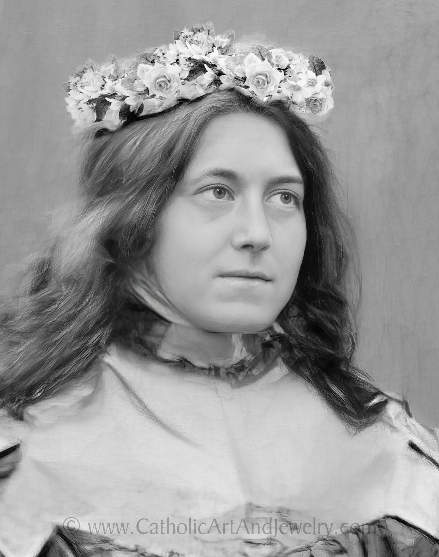 St. Therese – Crown of Roses – Exclusive Photo Restoration!
