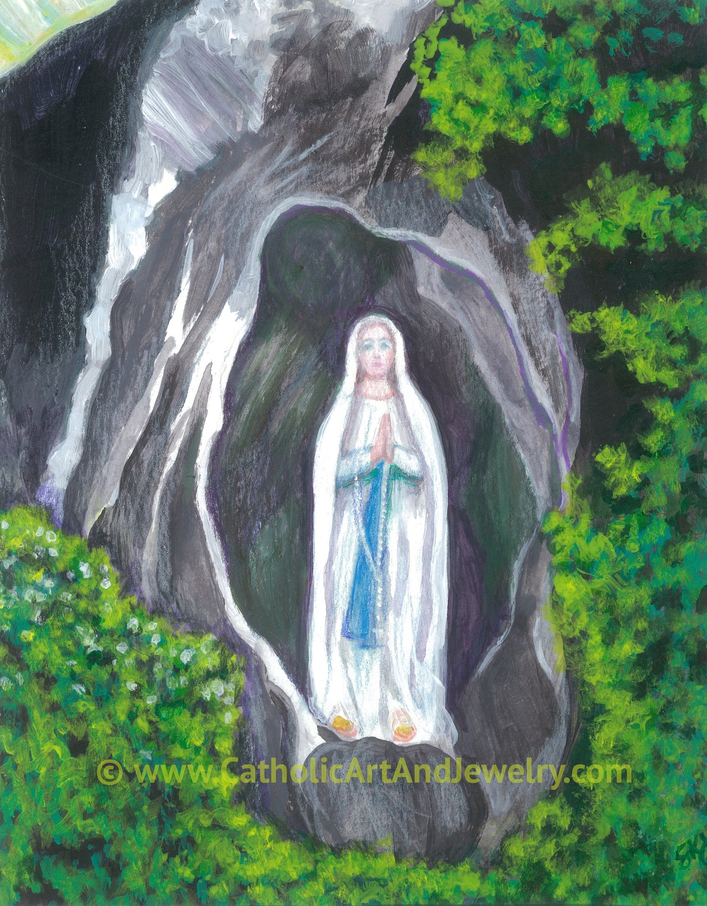 Our Lady of Lourdes Art Print