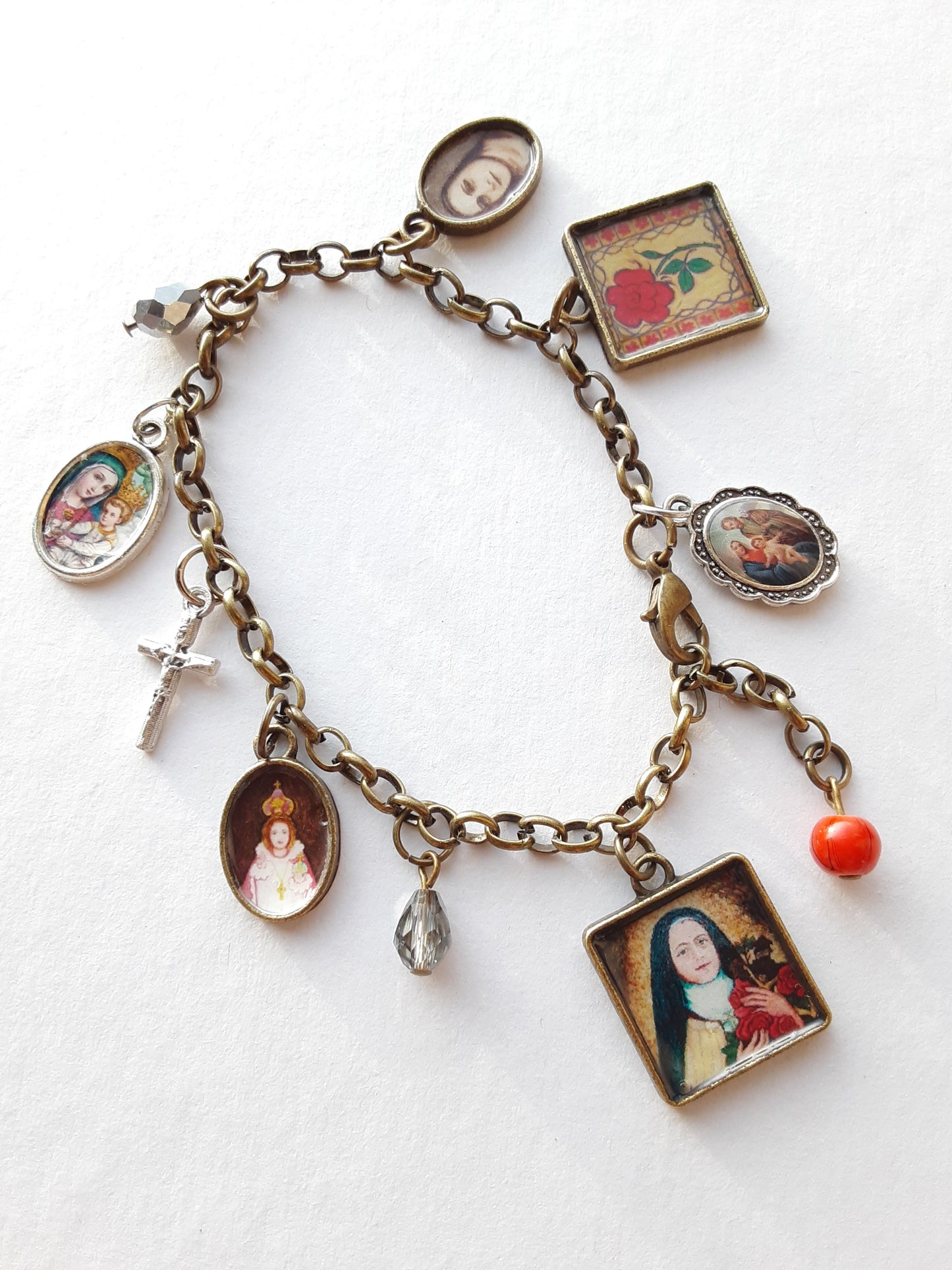 Therese of Lisieux Little Flower Charm Bracelet