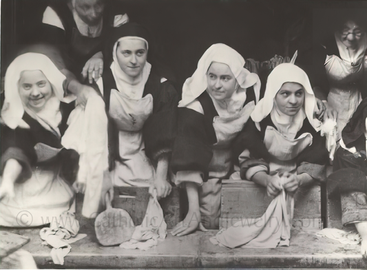 Therese and the Carmelite Nuns on Wash Day Print