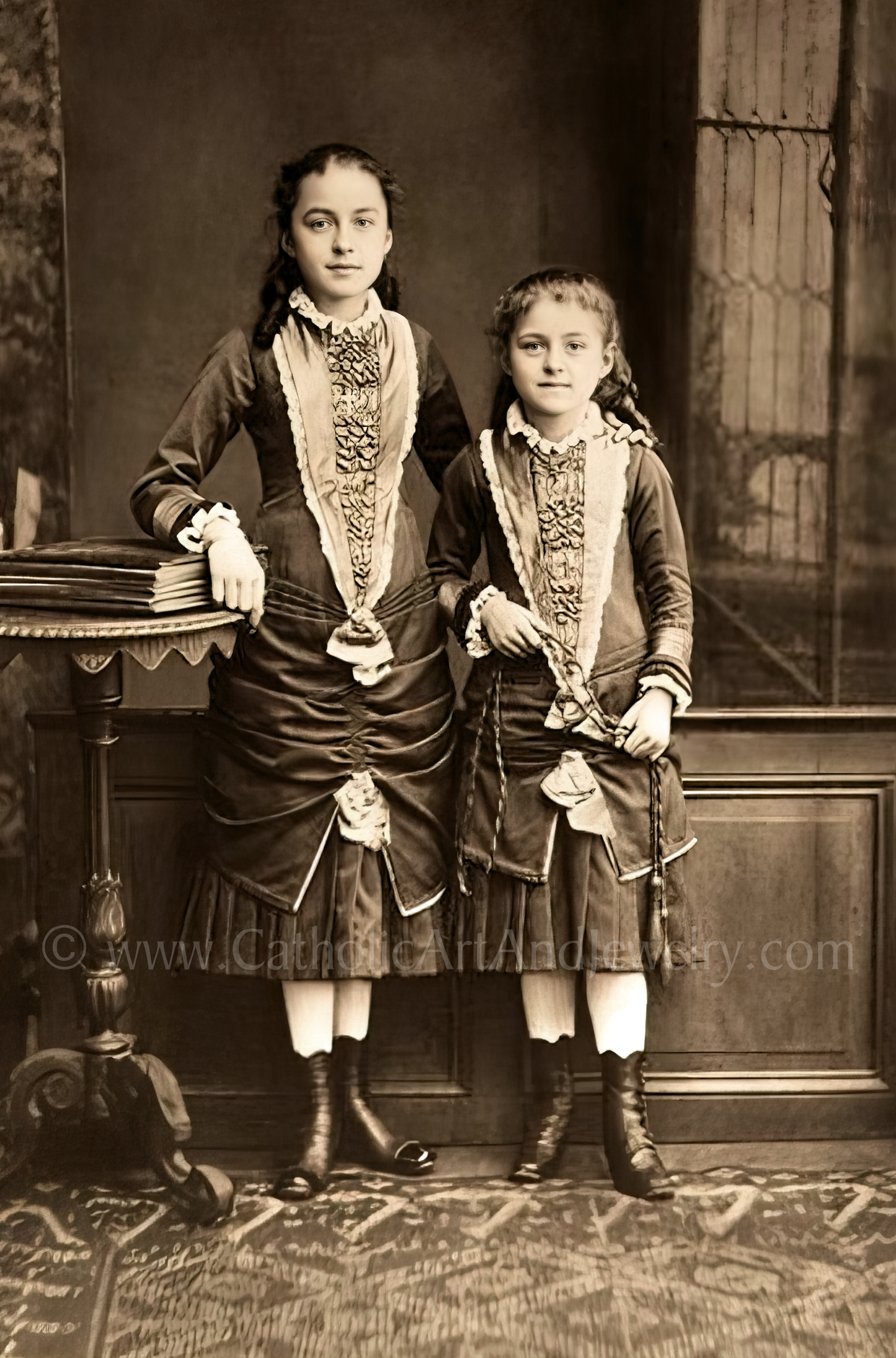 Celine and Therese Martin (St. Therese of Lisieux with her older sister) – 8.5x11"
