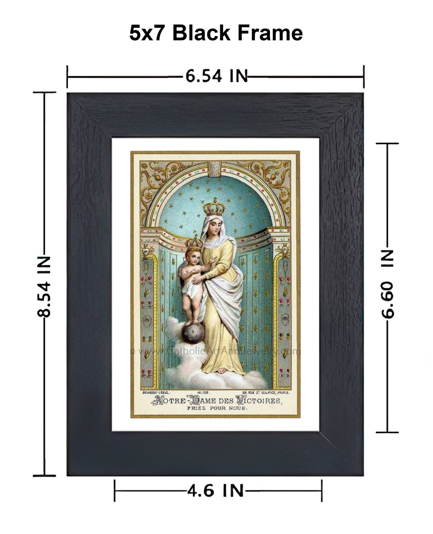 Our Lady of Victory – based on a Vintage French Holy Card – Catholic Art Print – Unique Catholic Gift