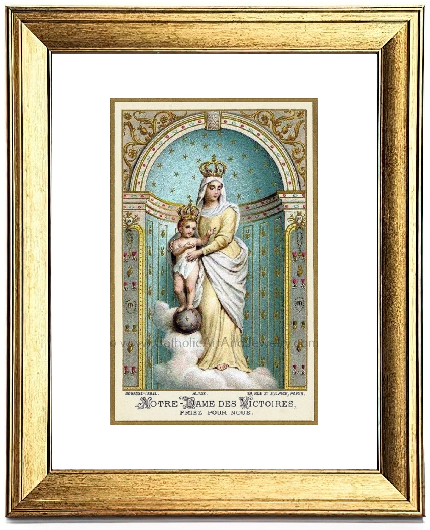 Our Lady of Victory – based on a Vintage French Holy Card – Catholic Art Print – Unique Catholic Gift