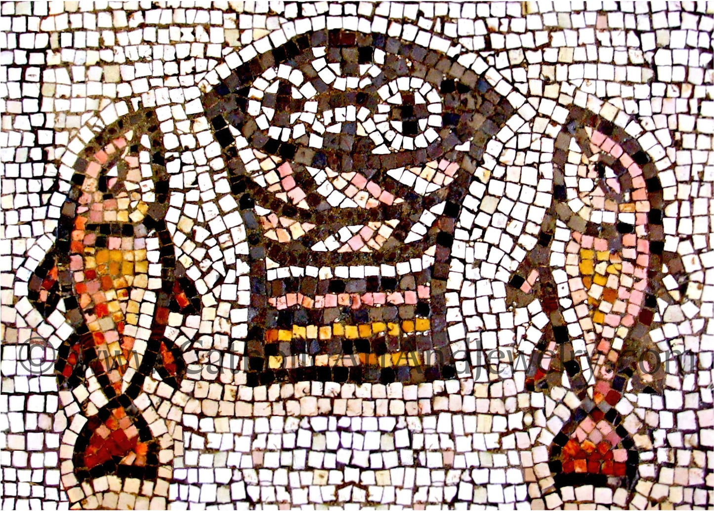 Loaves and Fish–5th Century Christian Mosaic – Near Capernaum – 3 sizes – Catholic Art Print – Archival Quality