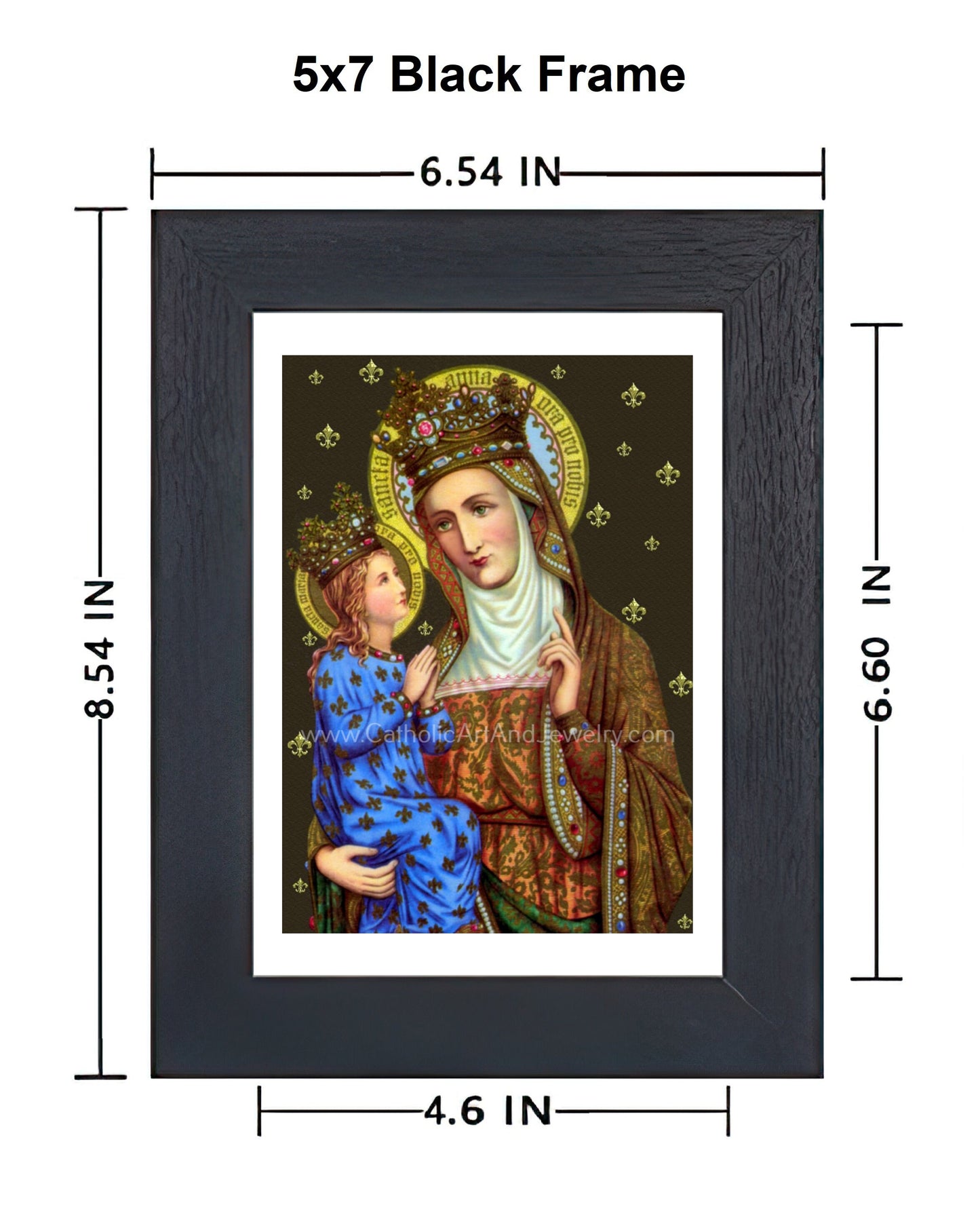 Saint Anne DeBupre – Saint Anne with Mary – Patron of Housewives, Mothers and Grandmothers – Archival Print – Catholic Art