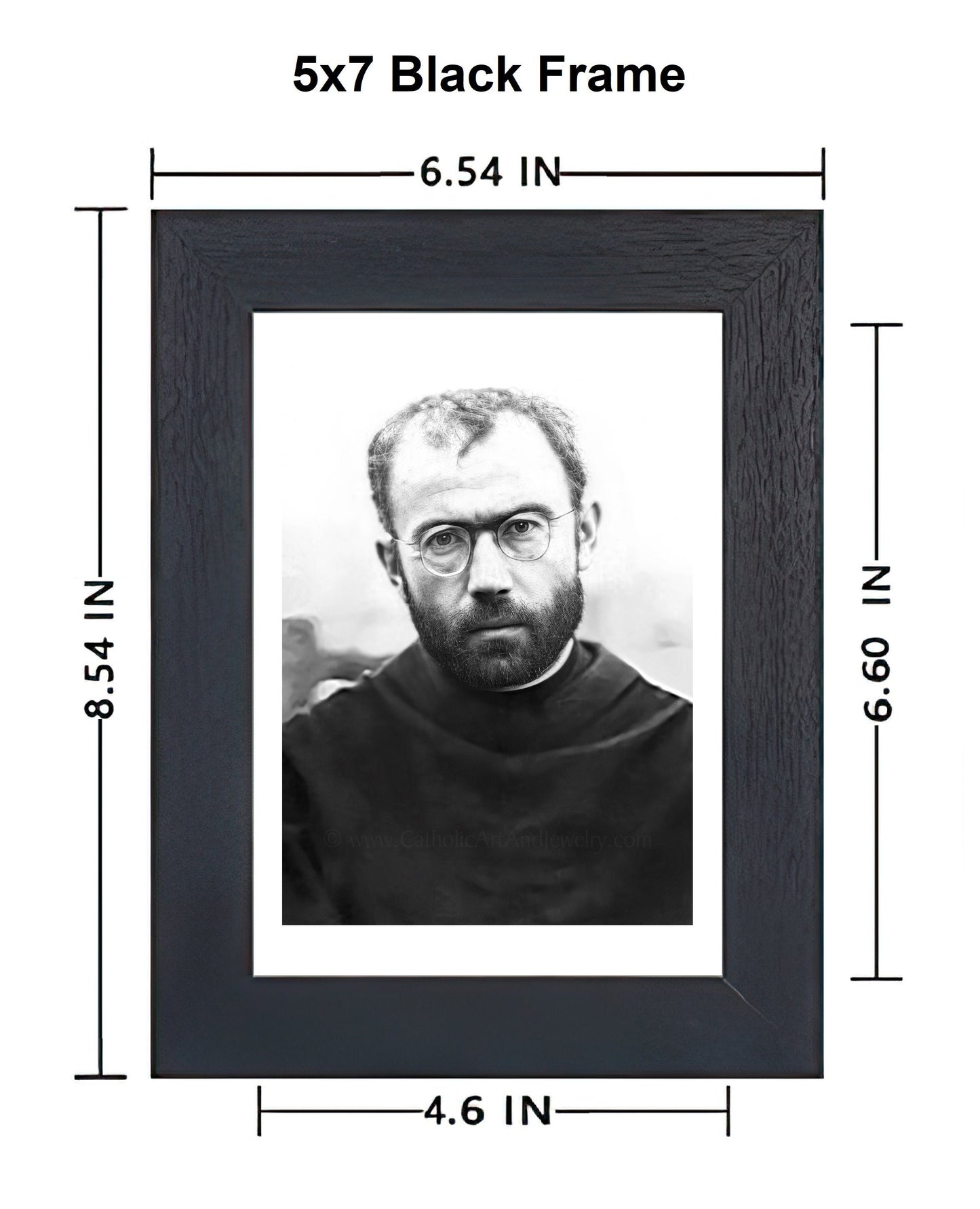 St. Maximilian Kolbe – Younger – Restored Photograph – 3 sizes – Catholic Art Print