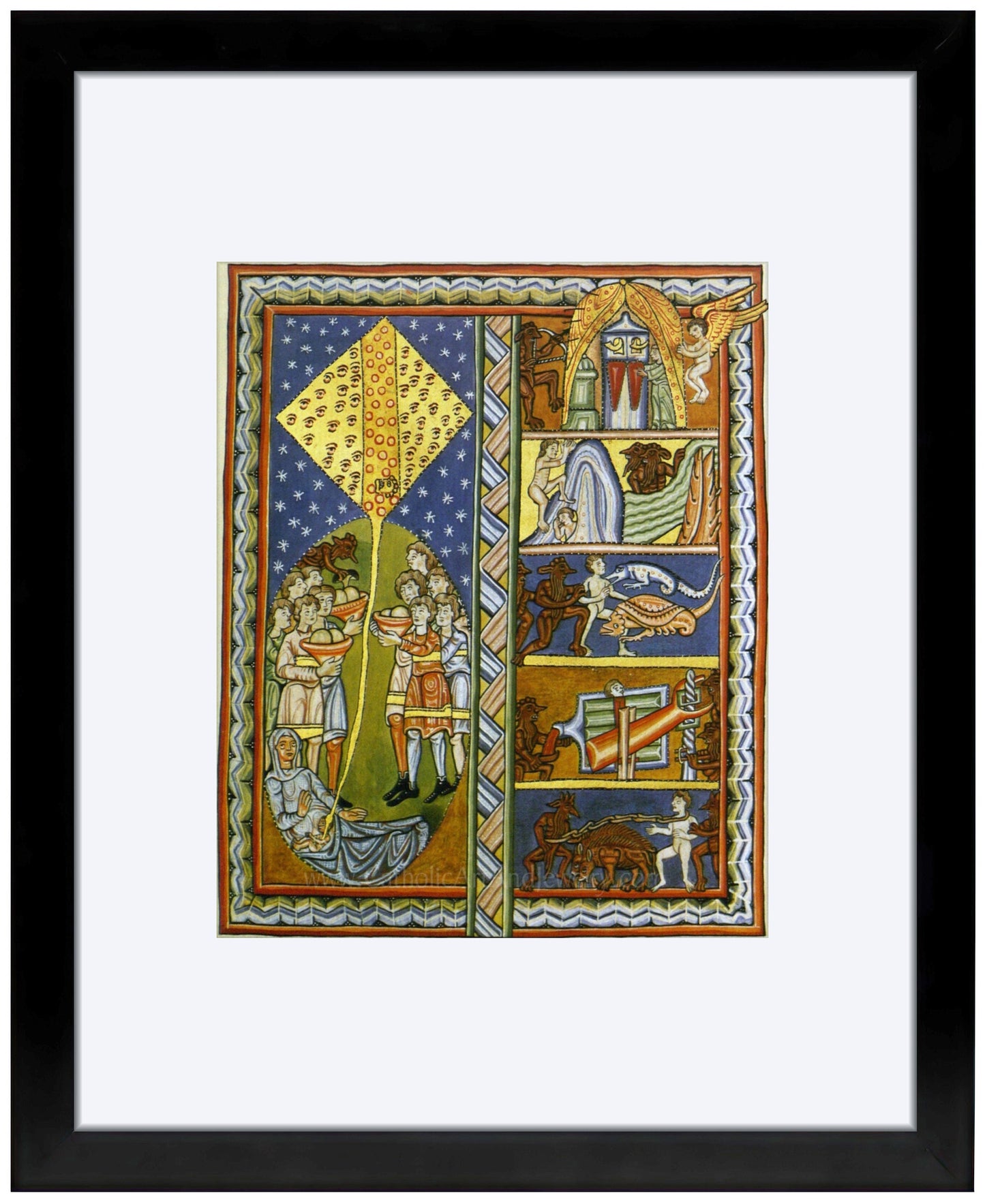 Hildegard of Bingen – "Embodiment of Soul" – Catholic Art Print – Mystic Visions – Archival Quality – Catholic Gift