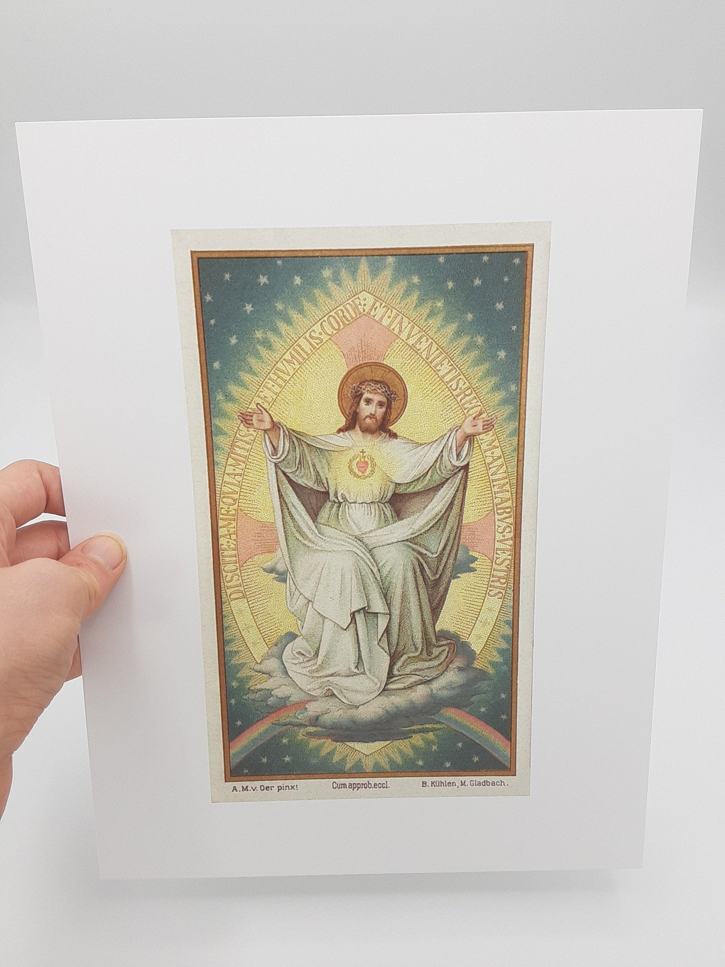 Come Unto Me – Jesus – based on a Vintage Holy Card – Christian Gift/Easter Gift – Christian Art Print – Archival Quality