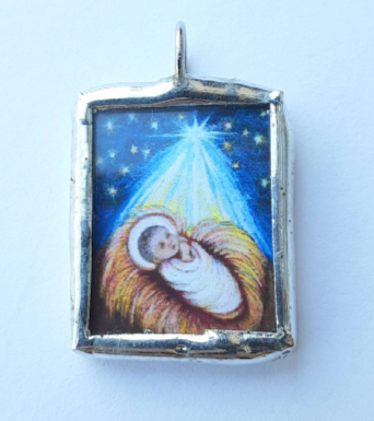 Baby Jesus Soldered Medal/Pendant Necklace
