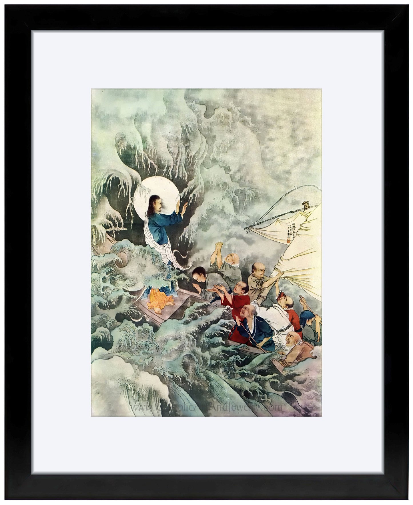 Jesus Calming the Waves – Chinese Catholic Art Print