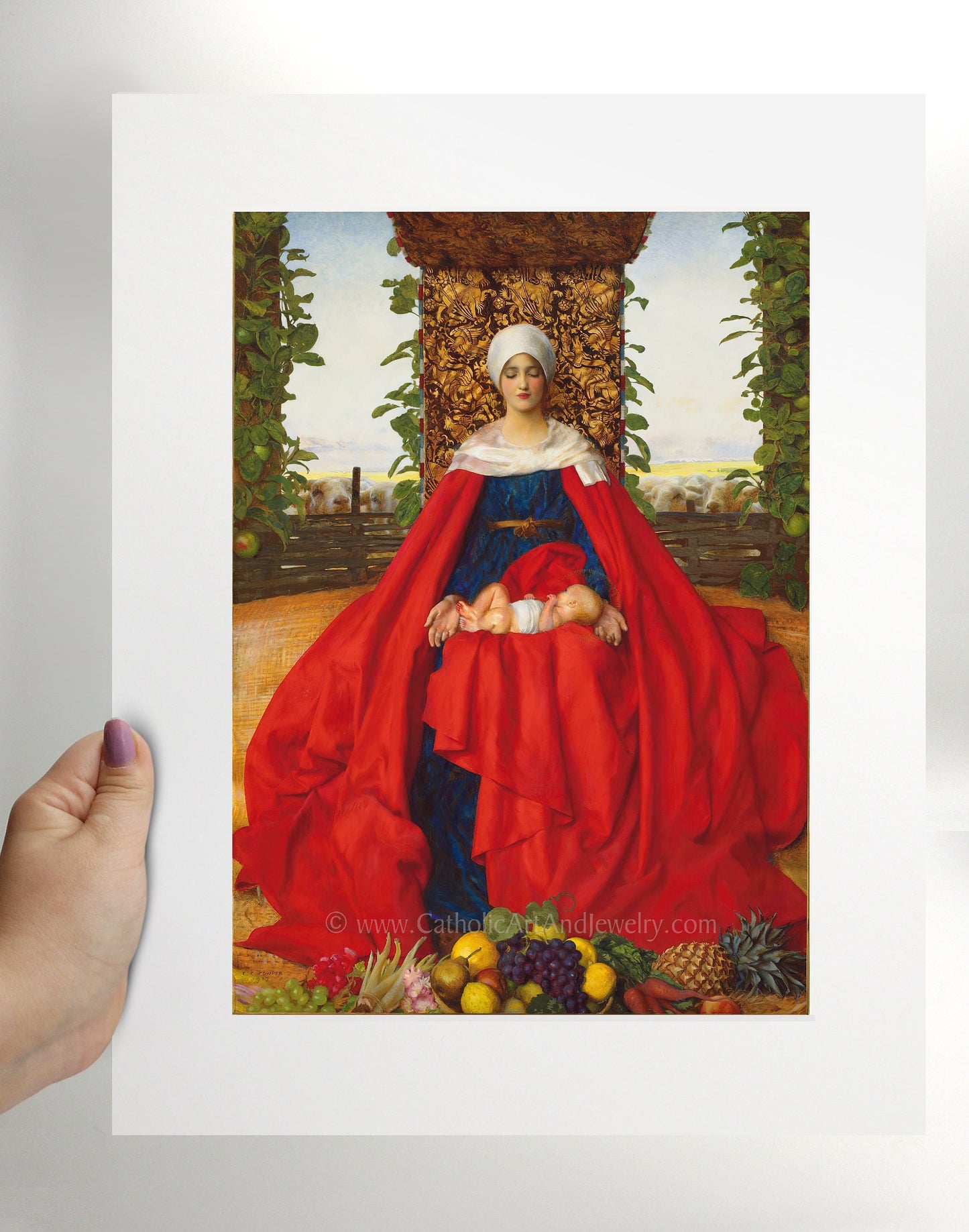 Our Lady of the Fruits of the Earth – Frank Cadogan Cowper – Beautiful Catholic Art Print