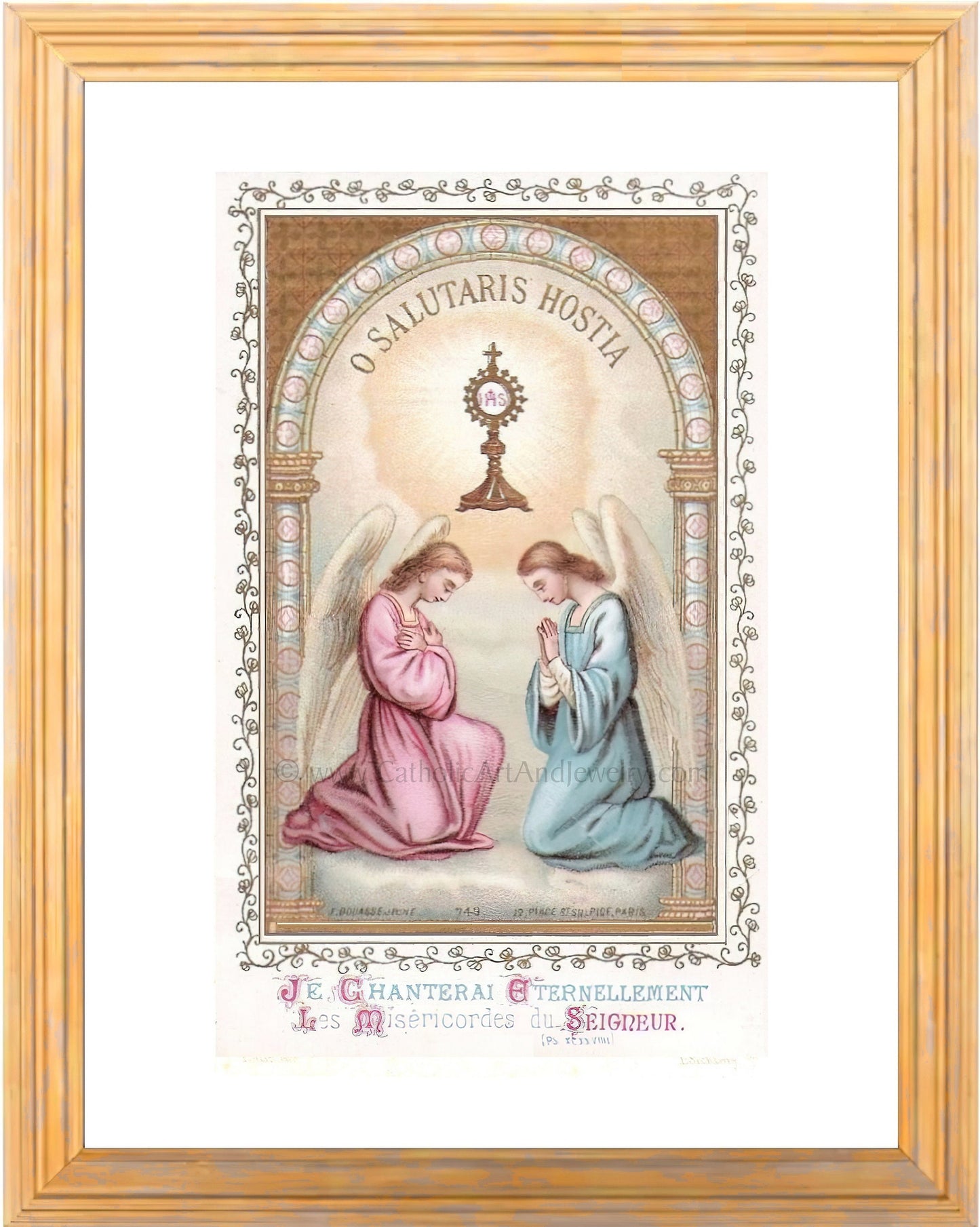 O Salutaris Hostia – O Saving Victim – 2 sizes based on a Vintage Holy Card – Catholic Art Print – Archival Quality