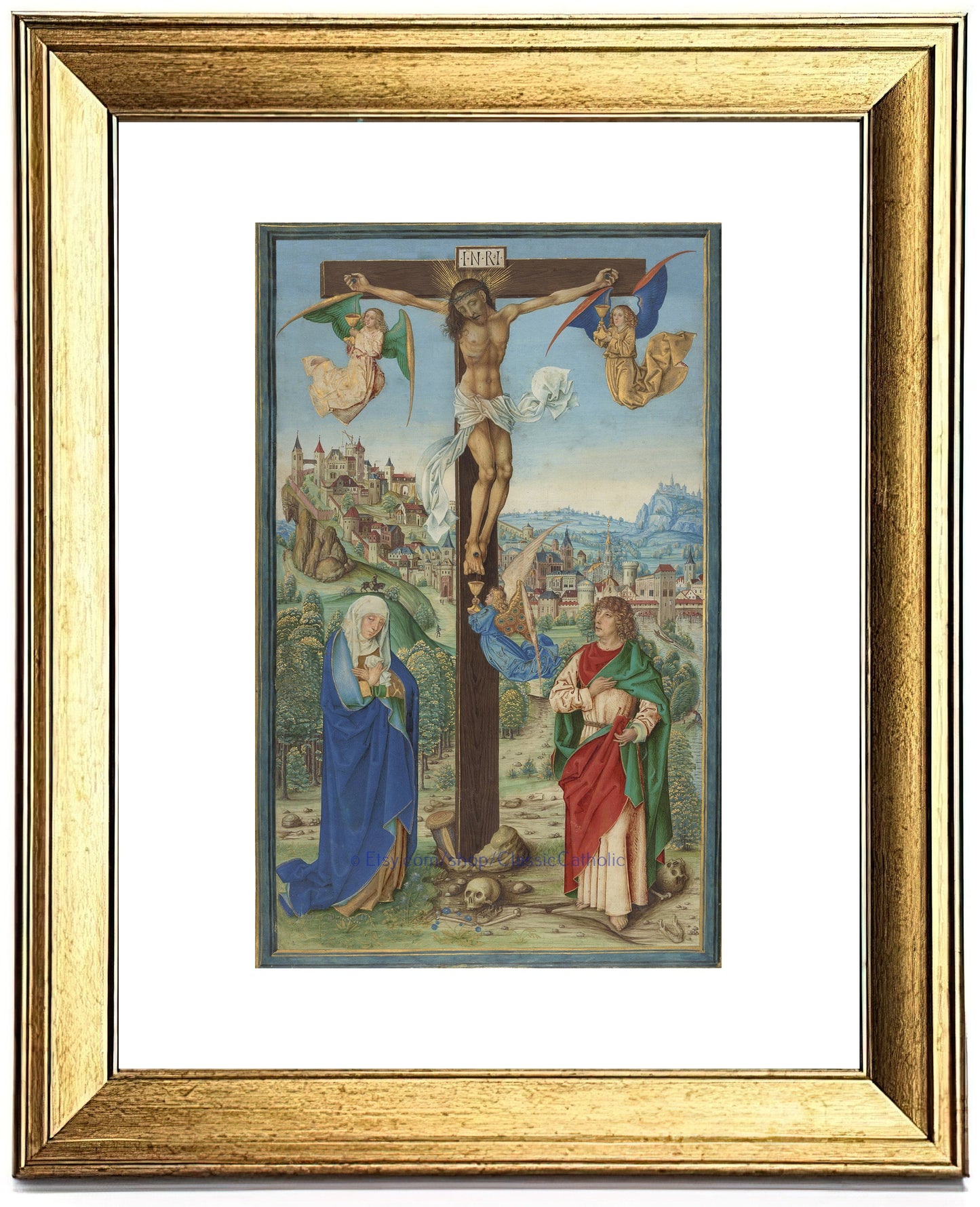 The Crucifixion – Sacrament of the Altar – Medieval Catholic Art Print – Archival Quality – Hi Res