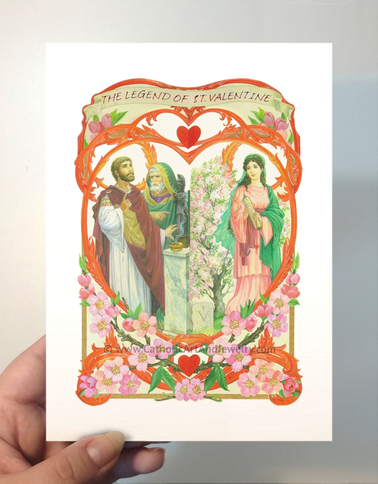 Saint Valentine's Legend – Based on Vintage Holy Card – Catholic Valentine Gift