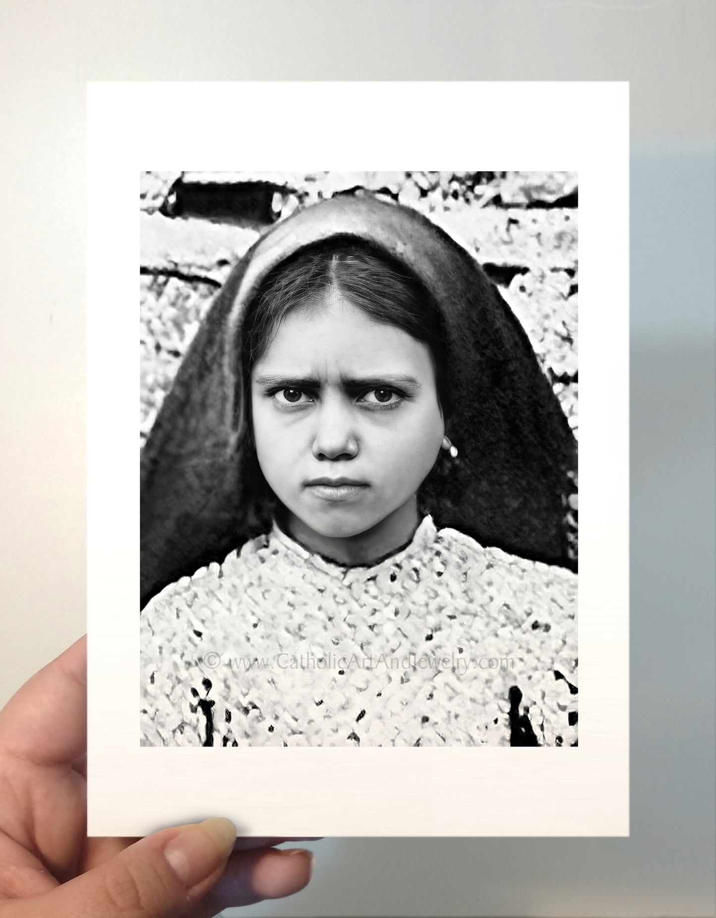 Exclusive! St. Jacinta of Fatima - AI Restored Photo! - 3 sizes - Vintage Catholic Art - Archival Quality