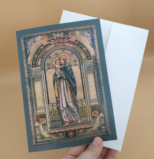 Greeting Card / Christmas Card – Madonna and Child – 5x7" – With Envelope – 1 / 10 / 50 / 100 – by Jeanne Antoinette Labrousse