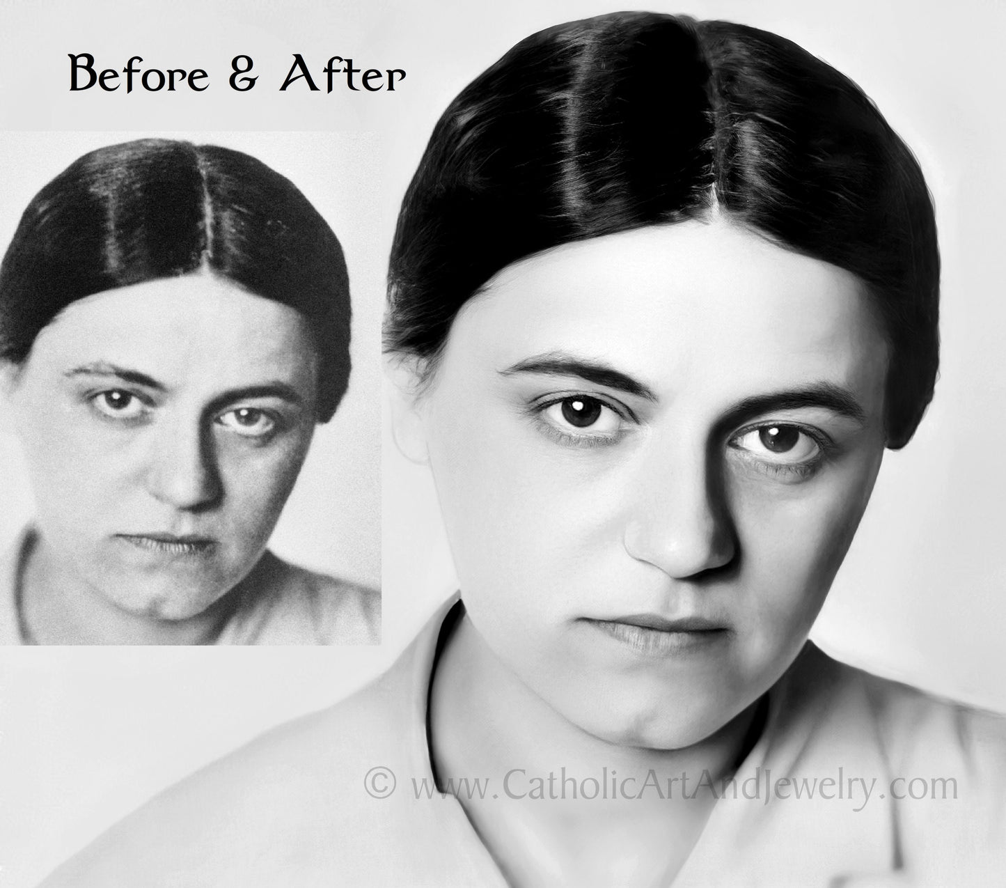 St. Edith Stein – Restored Photograph – 3 sizes – Saint Teresa Benedicta of the Cross – Catholic Art Print