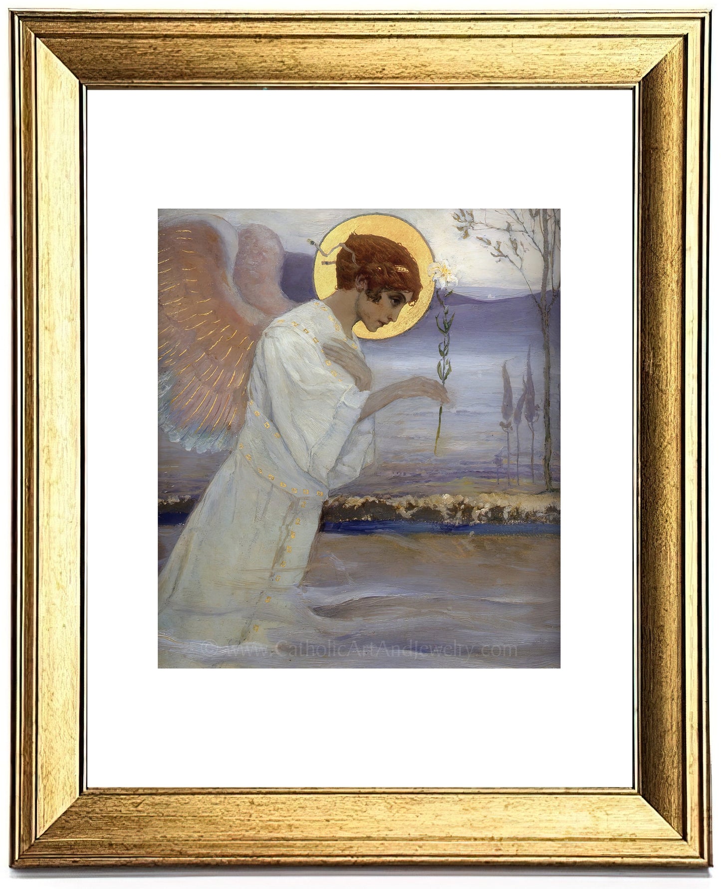 The Annunciation: The Angel Gabriel by Mikhail Nesterov – 3 sizes – Vintage Catholic Art Print – Archival Quality