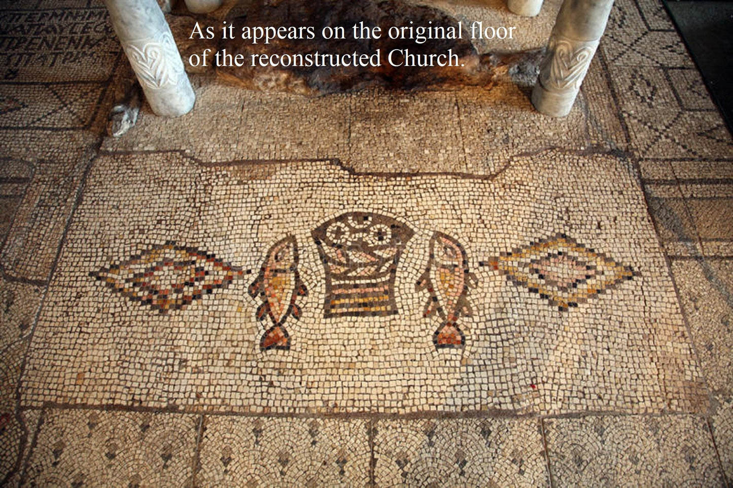 Loaves and Fish–5th Century Christian Mosaic – Near Capernaum – 3 sizes – Catholic Art Print – Archival Quality