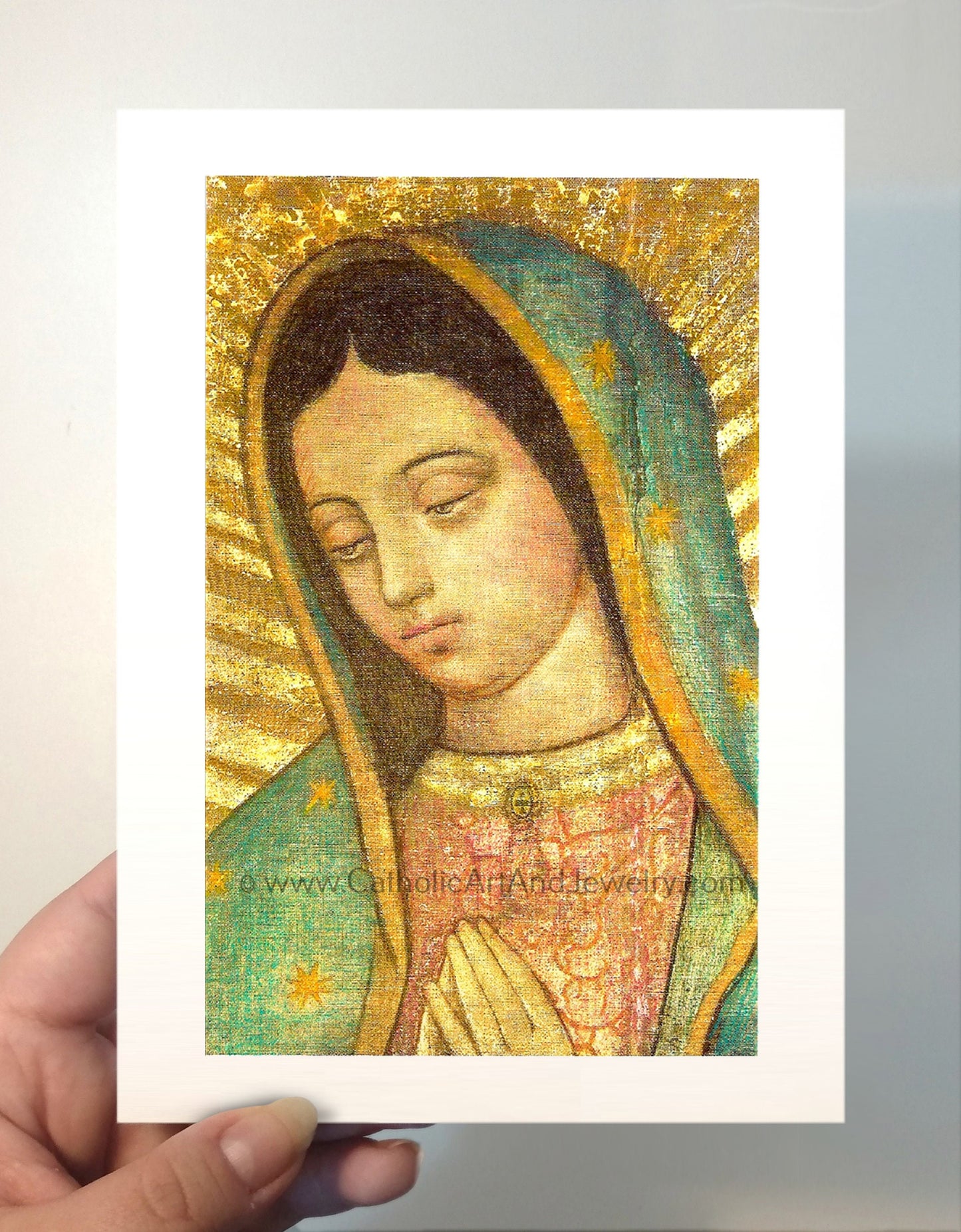 Our Lady of Guadalupe – Close-up – 3 sizes – Catholic Art Print – Archival Quality