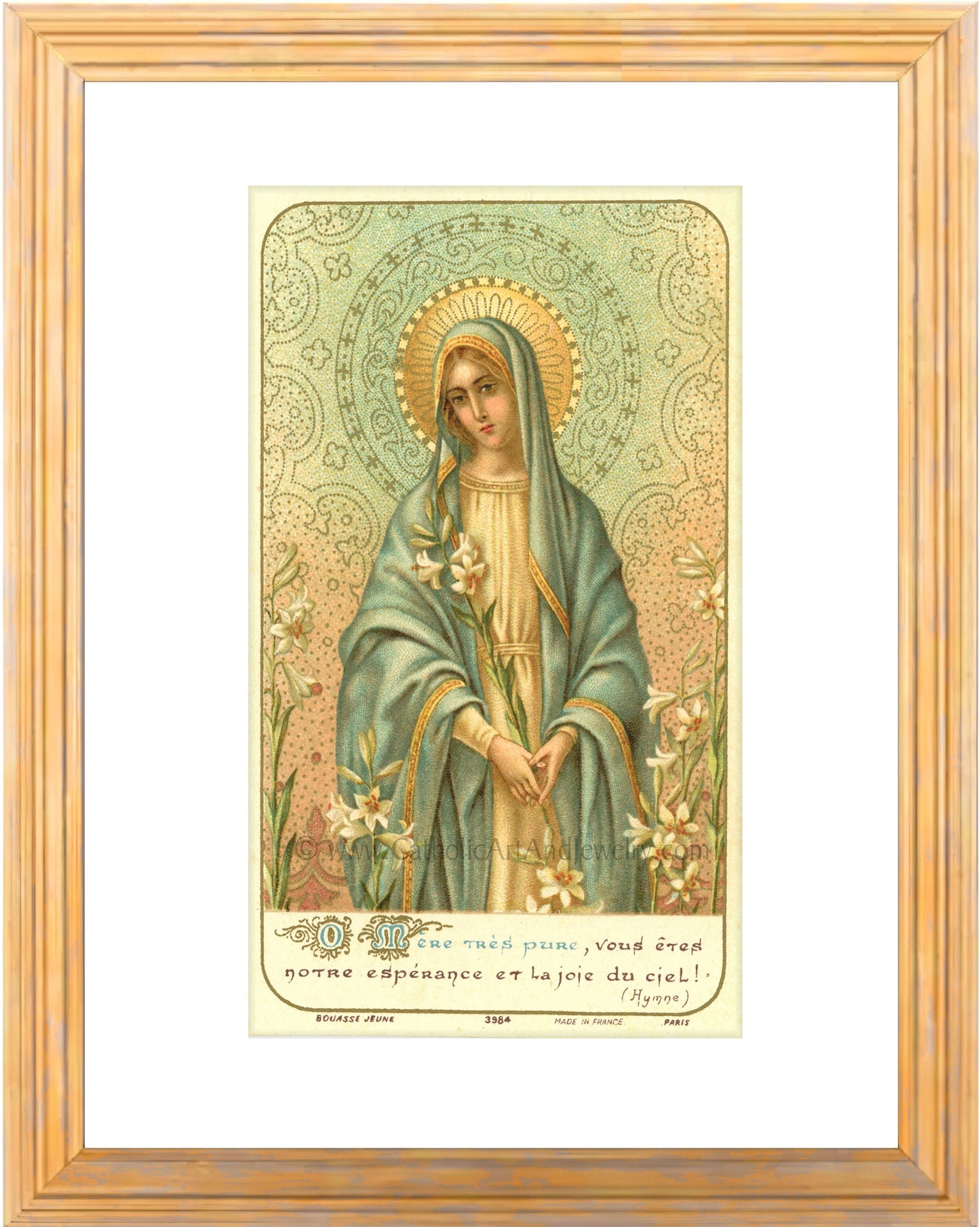 Our Lady of the Lilies – Based on a Vintage French Holy Card