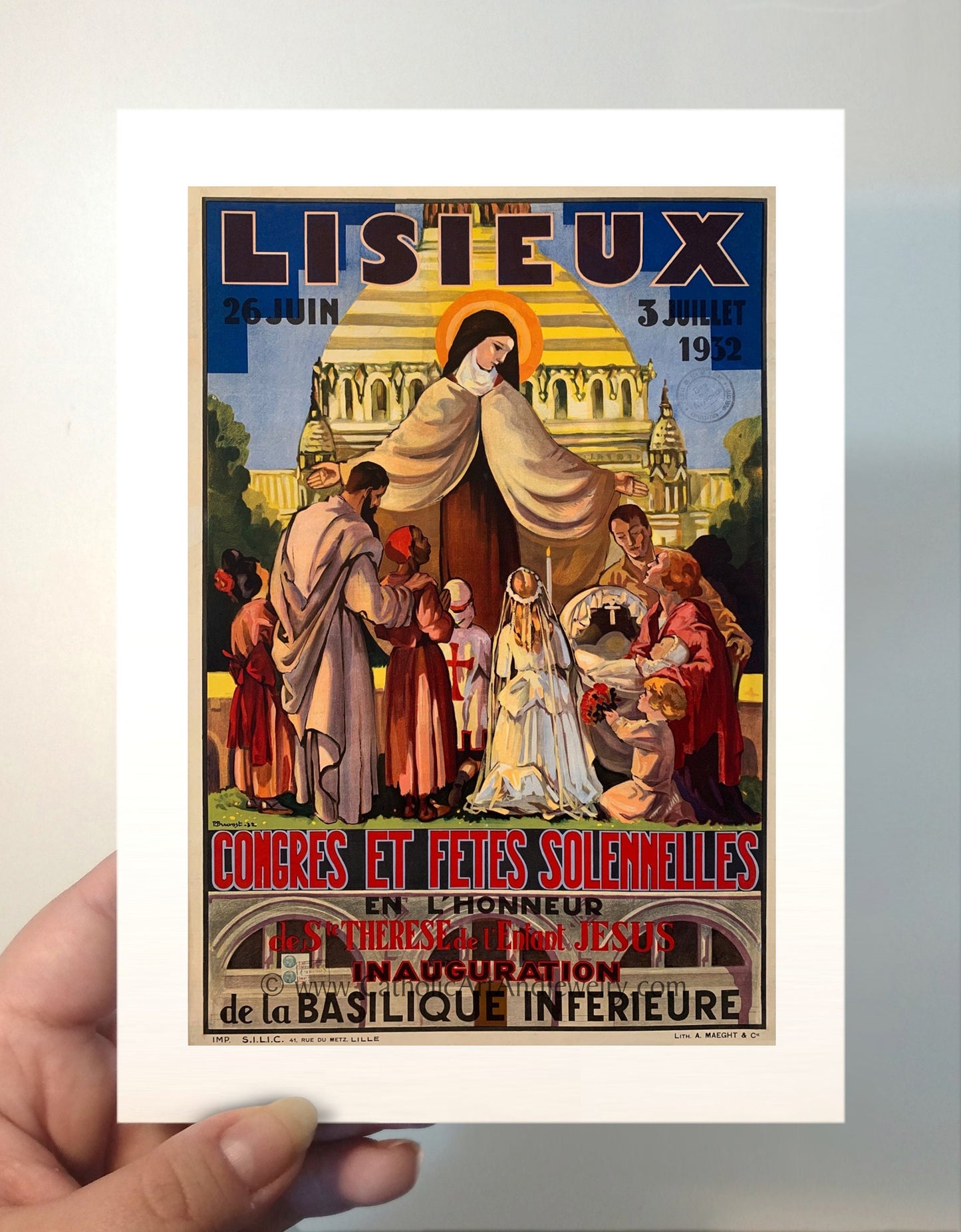 Saint Therese of Lisieux Congress Poster – 2 sizes – Catholic Art Print