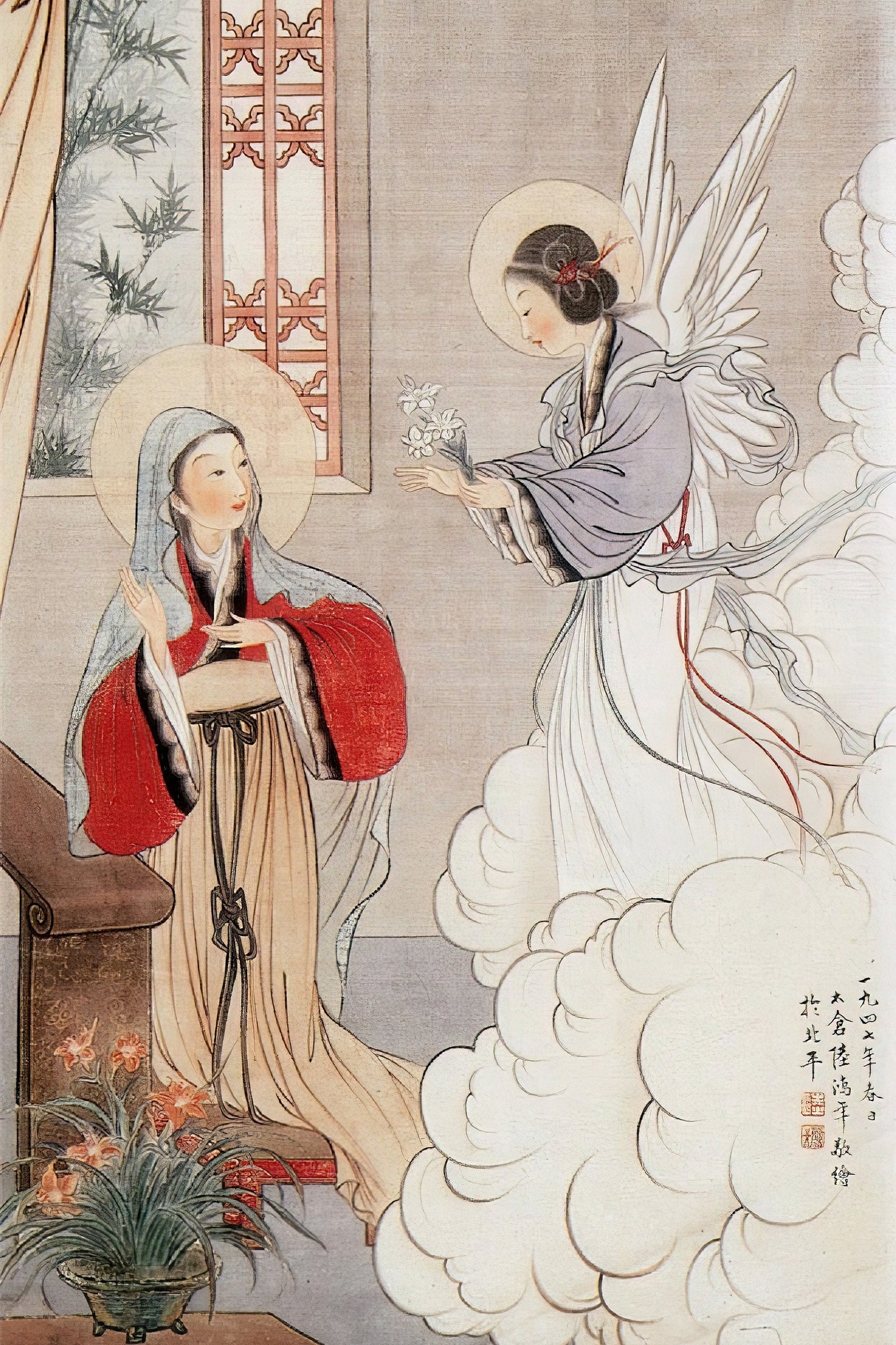 Chinese Annunciation Postcards – pack of 3, 10, or 100