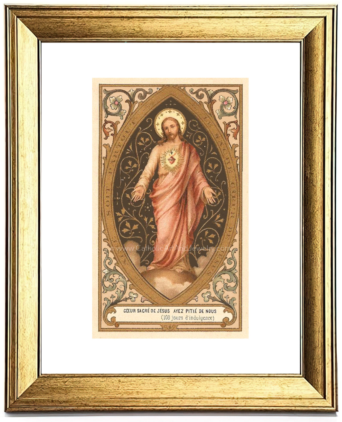 Sacred Heart of Jesus – based on a Vintage French Holy Card – Catholic ...