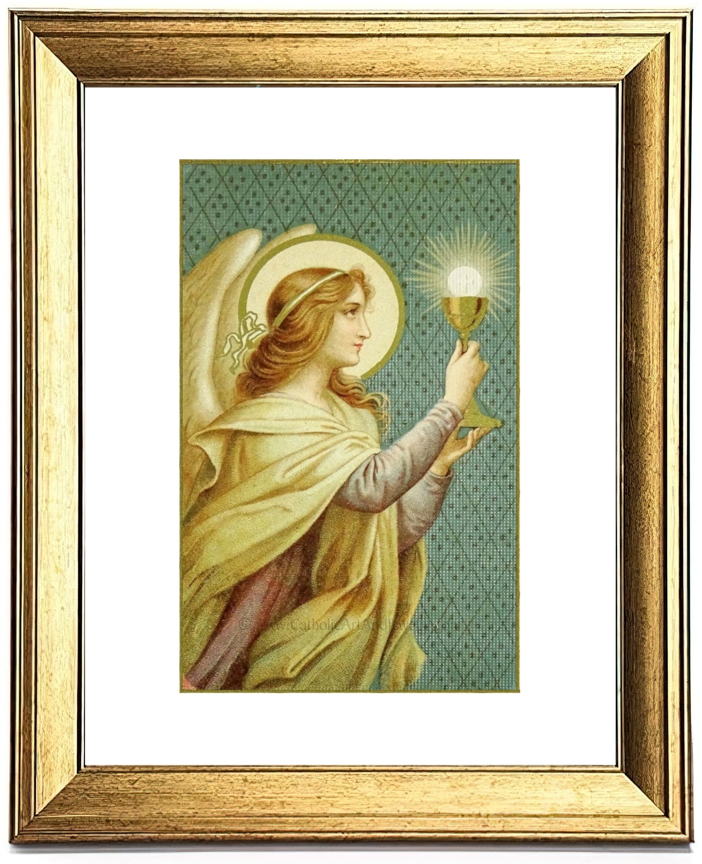 Bread of Angels – based on a Vintage French Holy Card – Catholic Art Print