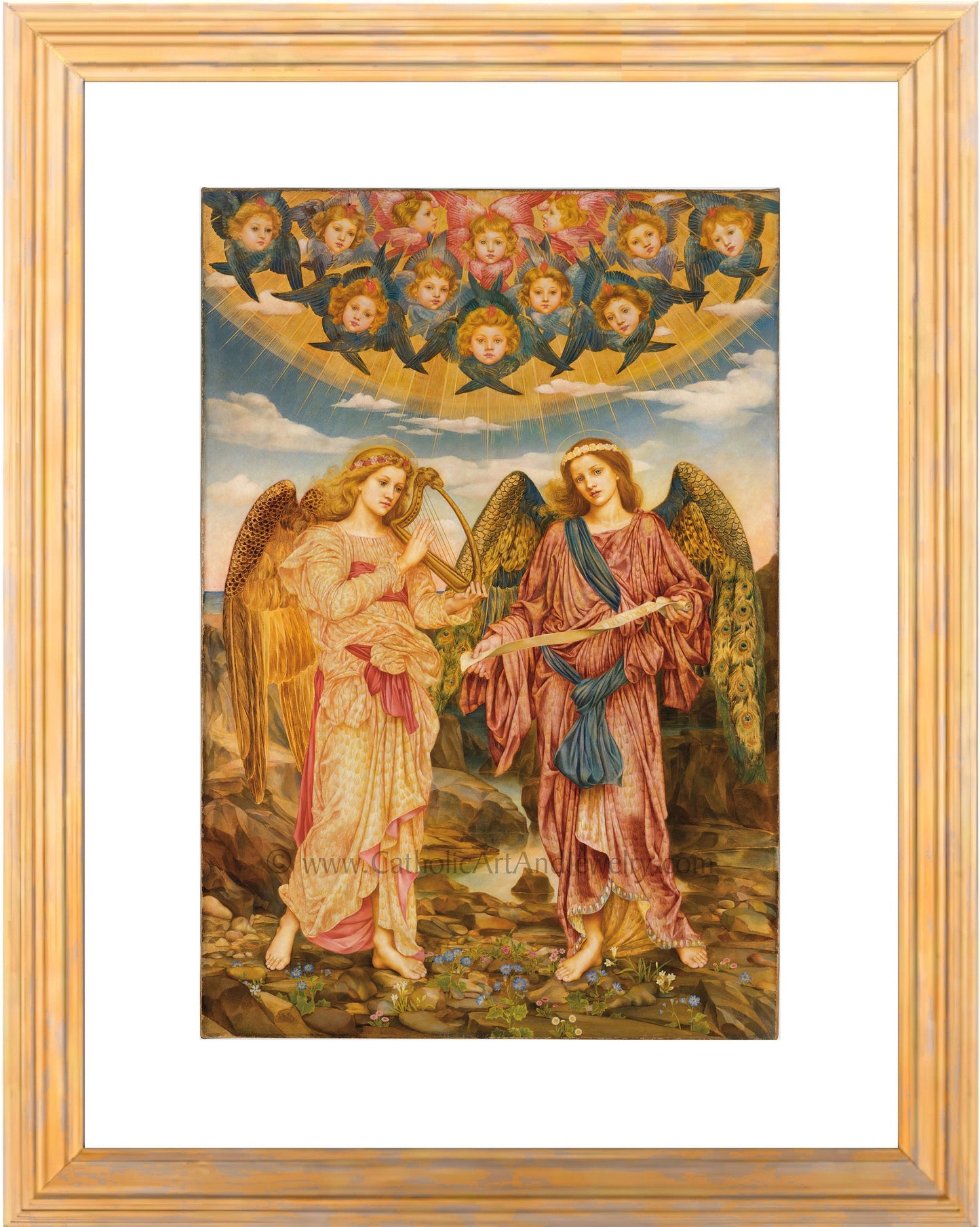 Gloria in Excelsis – by Evelyn De Morgan – Catholic Art Print – Archival – Catholic Gift – Angel