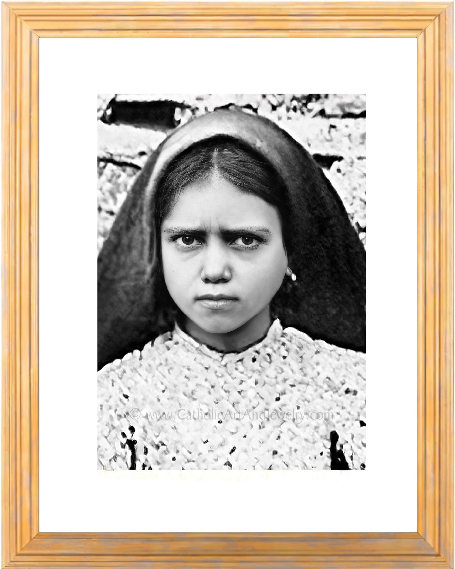 Exclusive! St. Jacinta of Fatima - AI Restored Photo! - 3 sizes - Vintage Catholic Art - Archival Quality