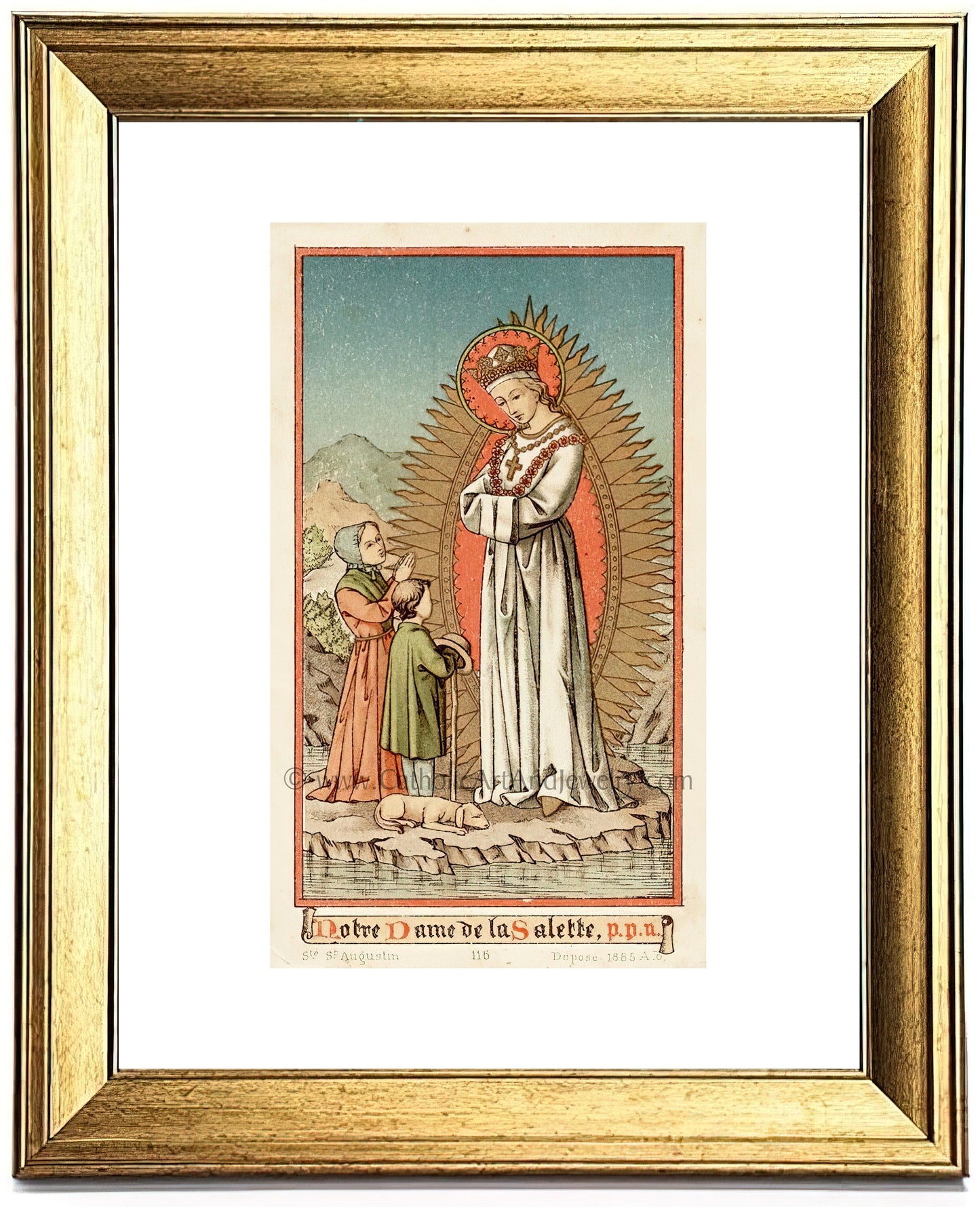 Our Lady of La Salette – based on a Vintage Belgian Holy Card – Catholic Art Print