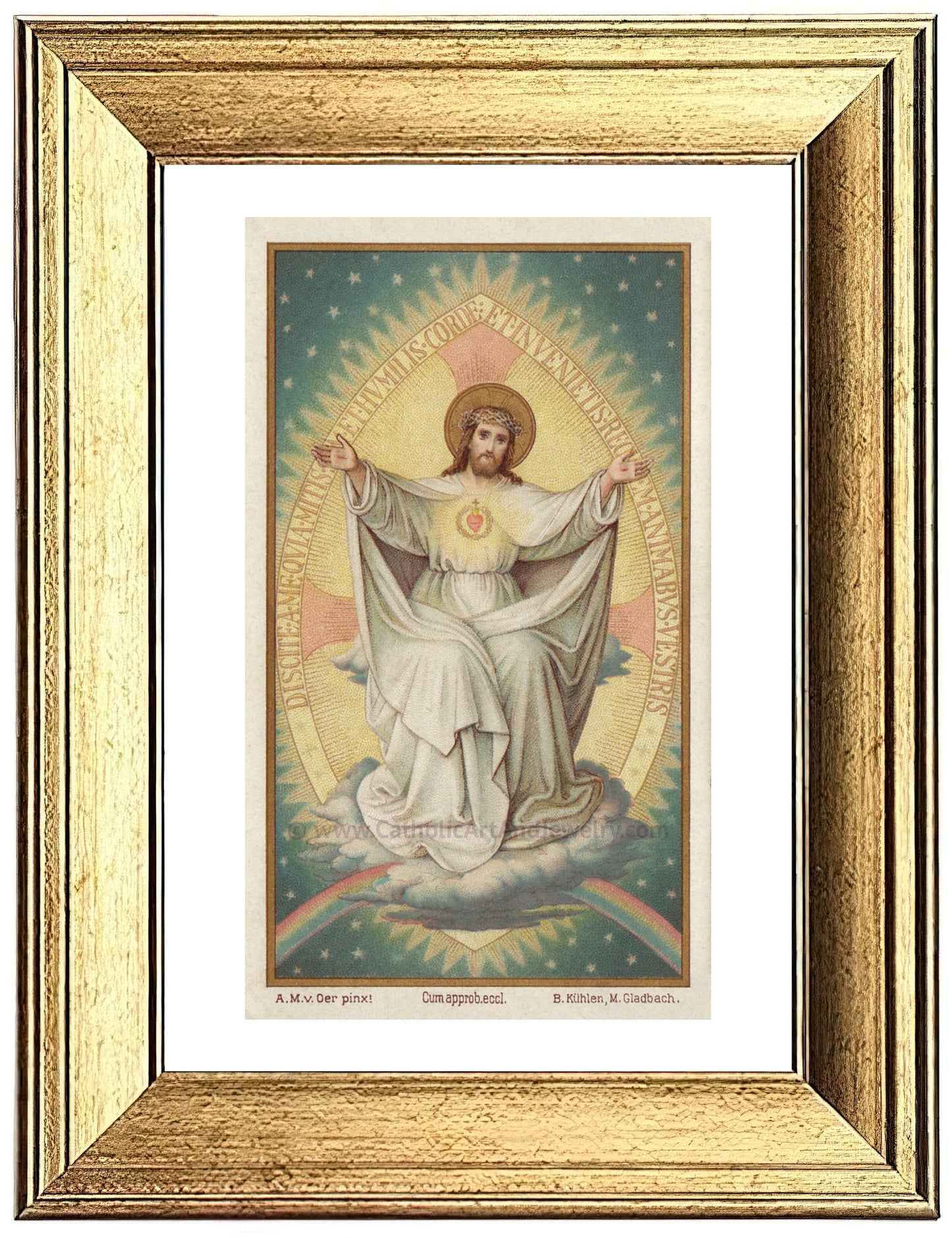 Come Unto Me – Jesus – based on a Vintage Holy Card – Christian Gift/Easter Gift – Christian Art Print – Archival Quality