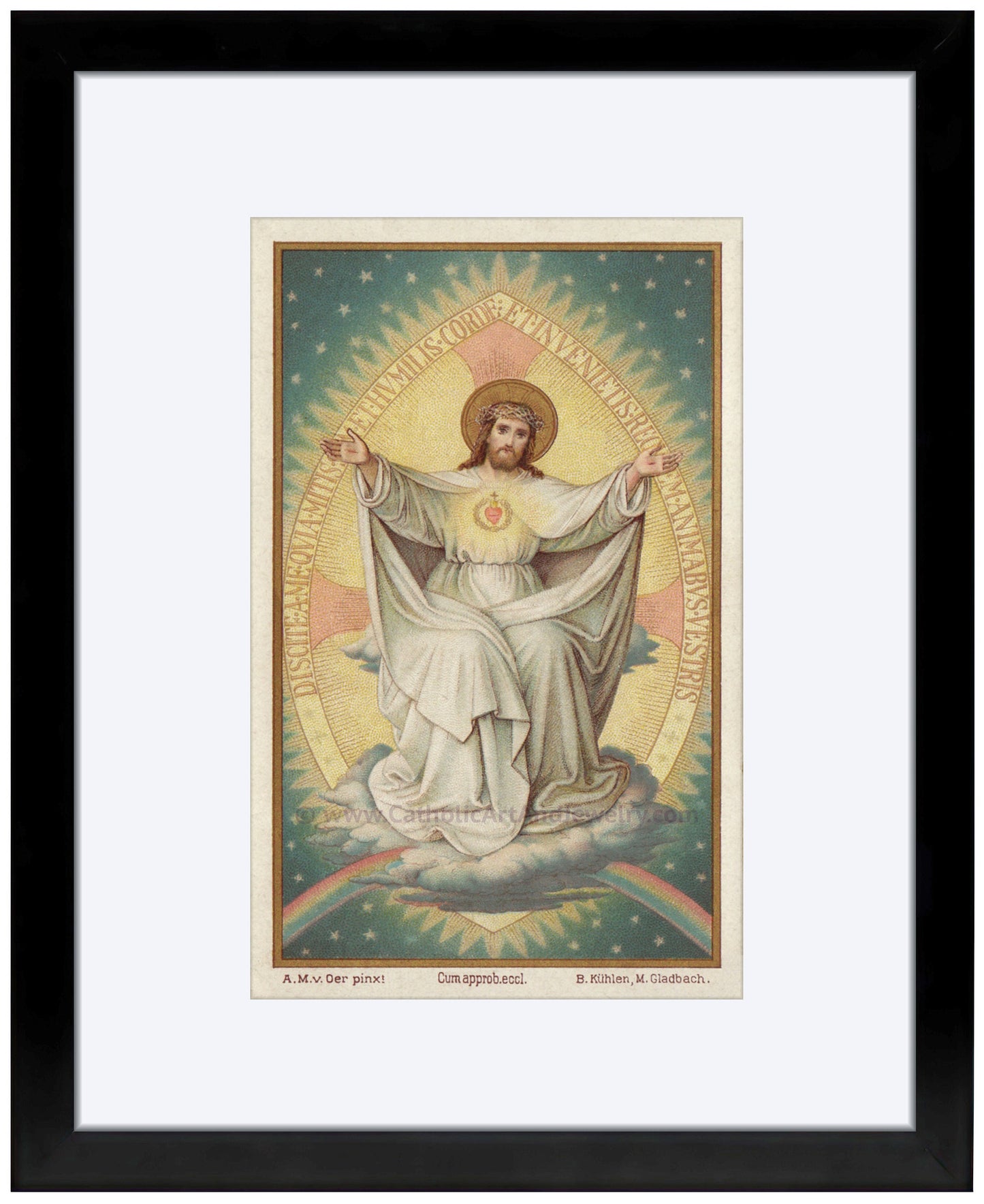 Come Unto Me – Jesus – based on a Vintage Holy Card – Christian Gift/Easter Gift – Christian Art Print – Archival Quality