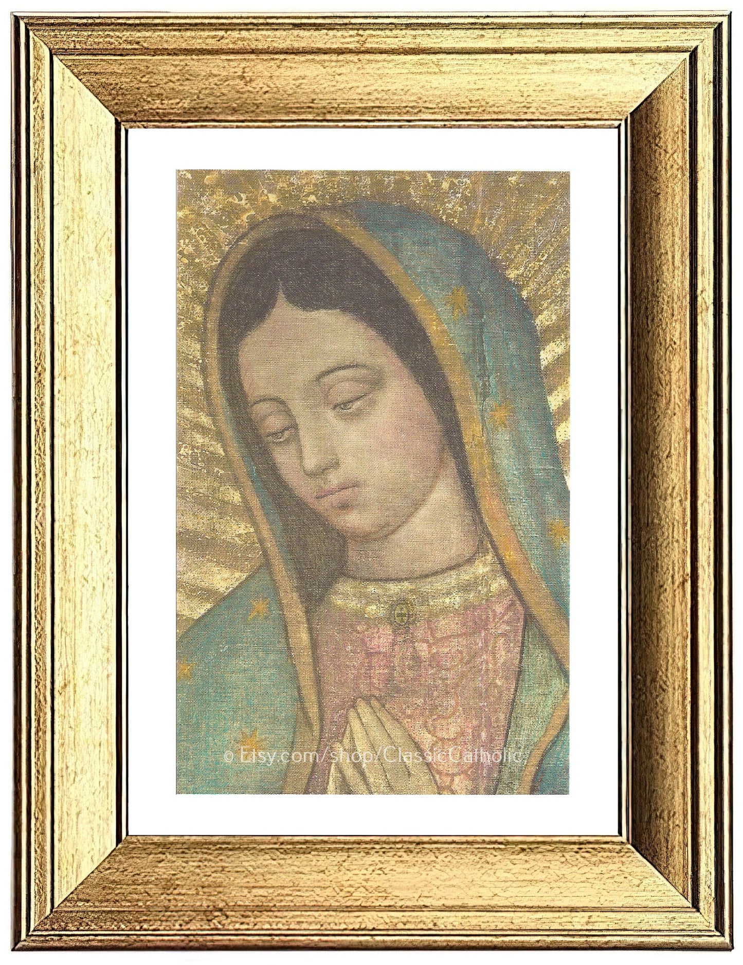 Our Lady of Guadalupe – Close-up – 3 sizes – Catholic Art Print – Archival Quality