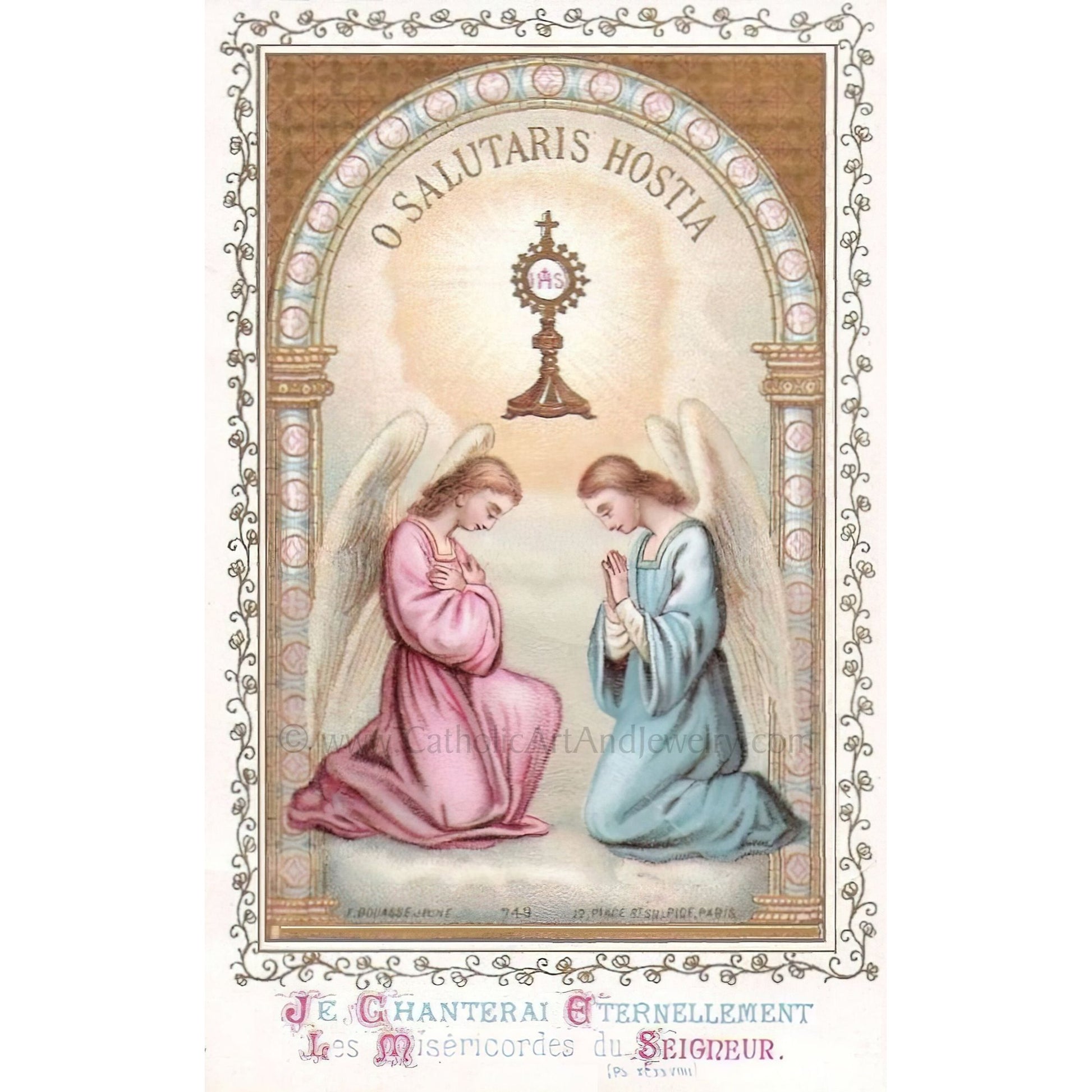 O Salutaris Hostia – O Saving Victim – 2 sizes based on a Vintage Holy – Catholic Art and Jewelry