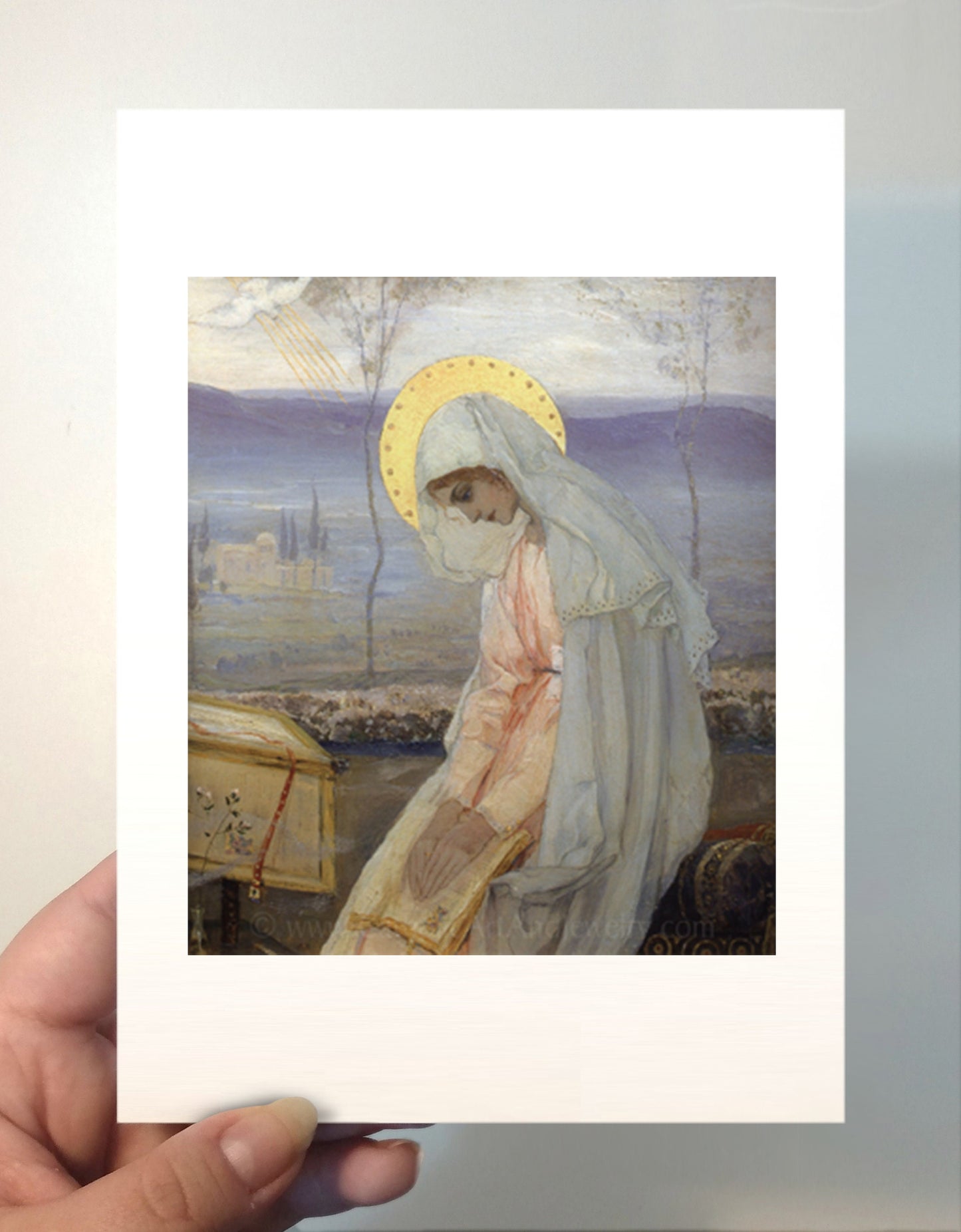 The Annunciation: The Virgin Mary by Mikhail Nesterov – 3 sizes – Vintage Catholic Art Print – Archival Quality