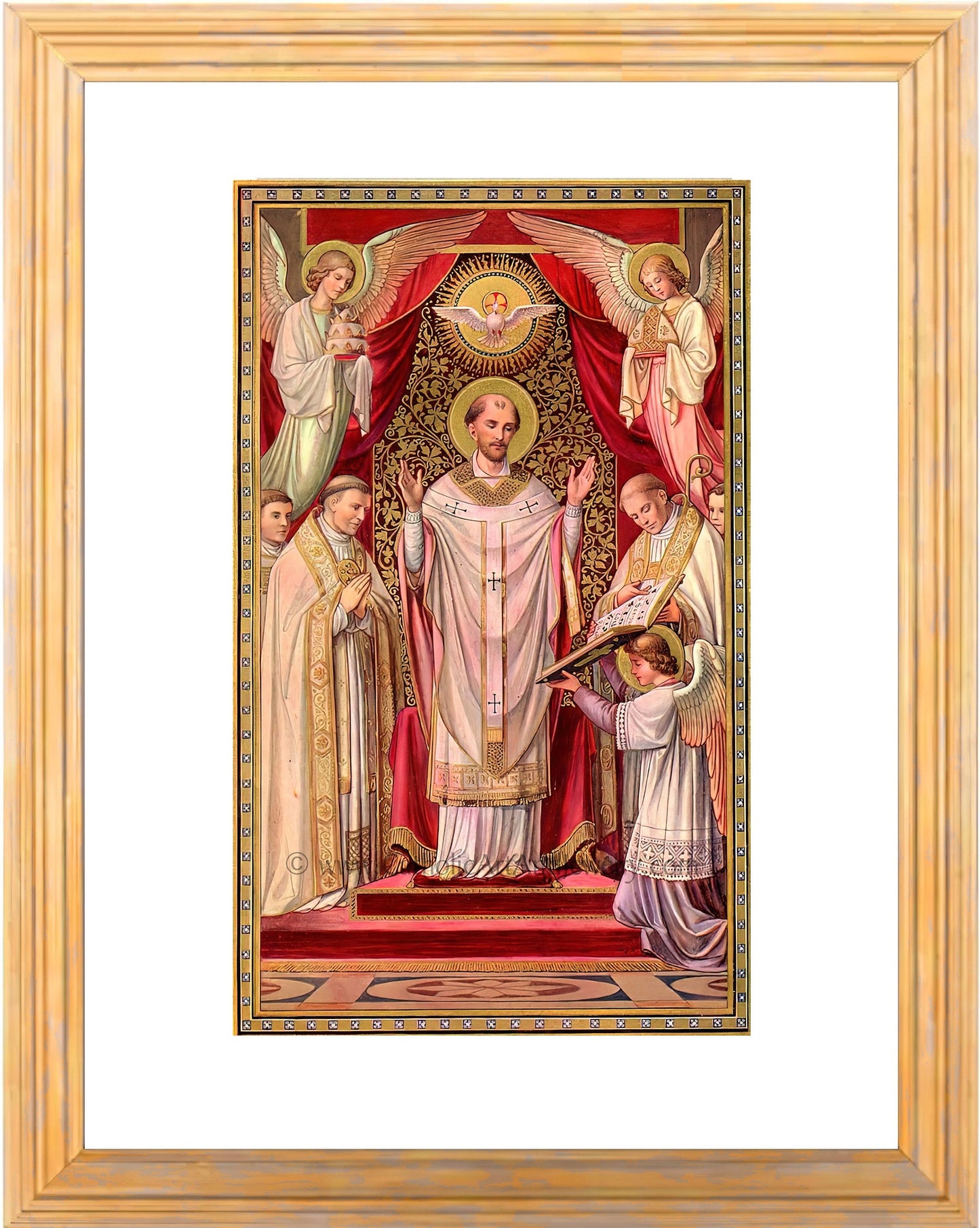 St. Gregory the Great – 3 sizes – Based on an Antique Holy Card – Catholic Art Print – Archival Quality