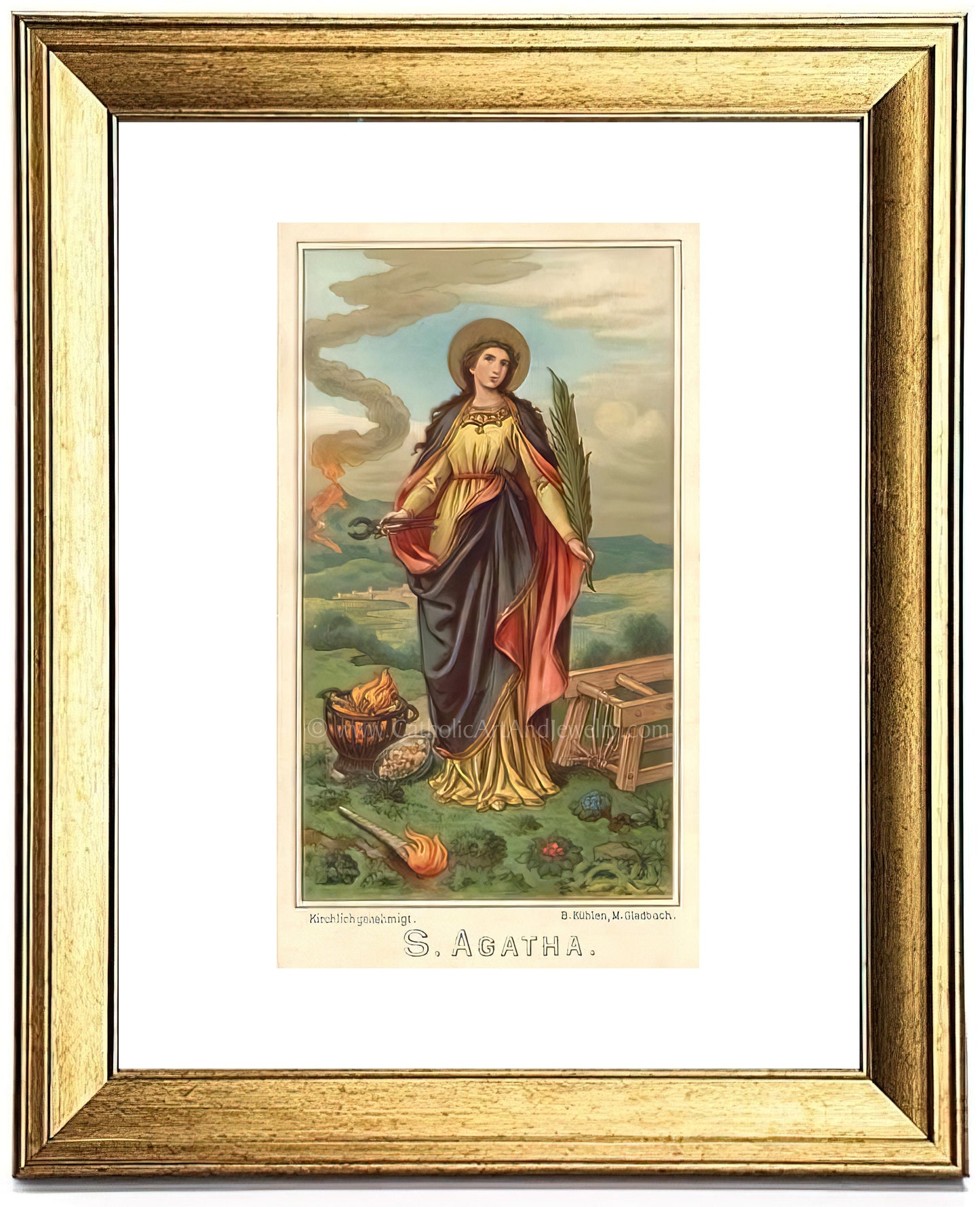 St. Agatha – 2 sizes – Based on a Vintage Holy Card
