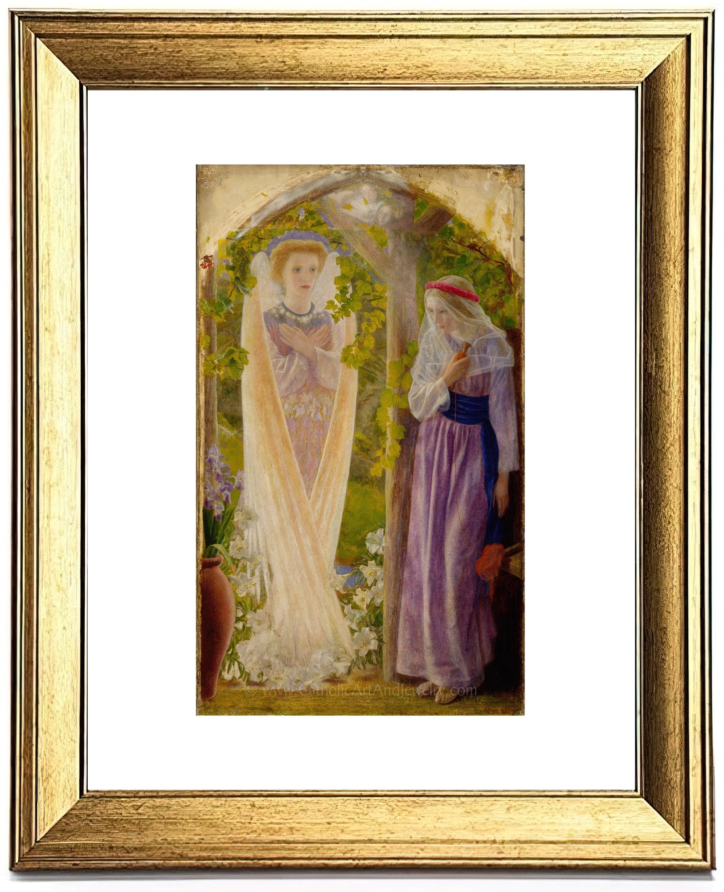 The Annunciation by Arthur Hughes – 3 sizes – Vintage Catholic Art Print – Archival Quality