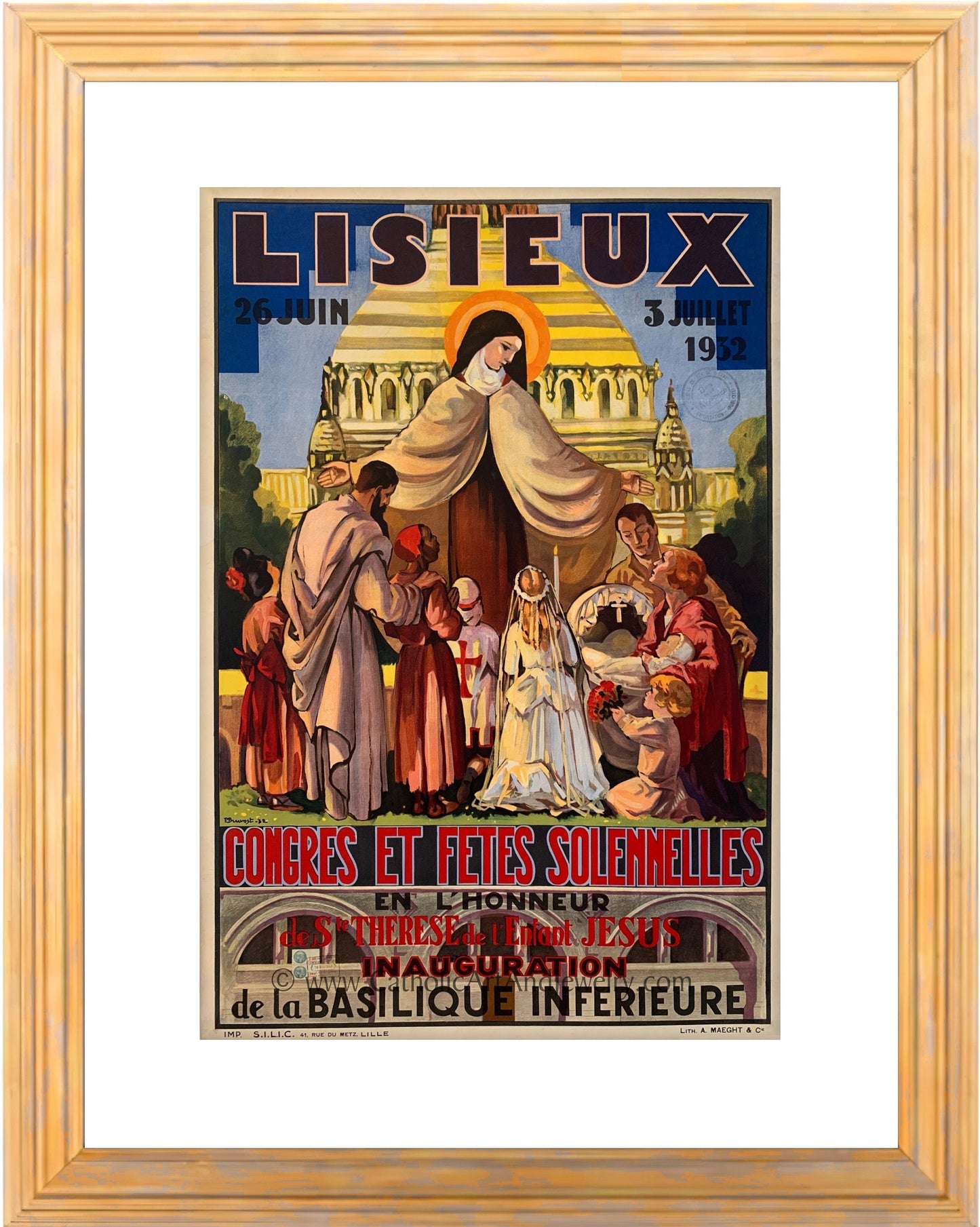 Saint Therese of Lisieux Congress Poster – 2 sizes – Catholic Art Print