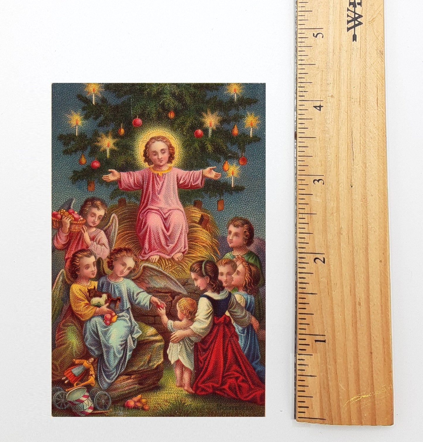 Christmas Prayer Card – pack of 10/100/1000 – Stocking Stuffer – Keeping Christ in Christmas! – Restored Vintage Holy Card