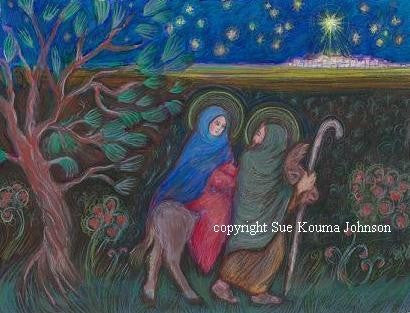 Journey to Bethlehem Art Print
