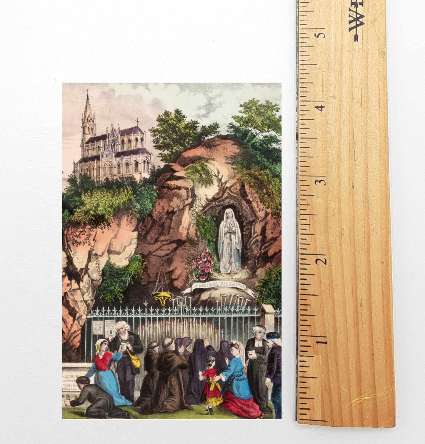 Currier & Ive's "Pilgrims to Lourdes" Holy Card – Healing Prayer – pack of 10/100/1000